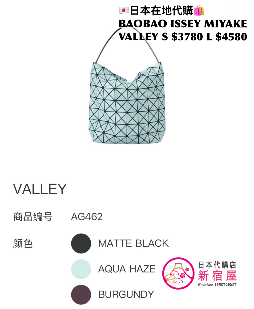 BAOBAO ISSEY MIYAKE VALLEY S/L