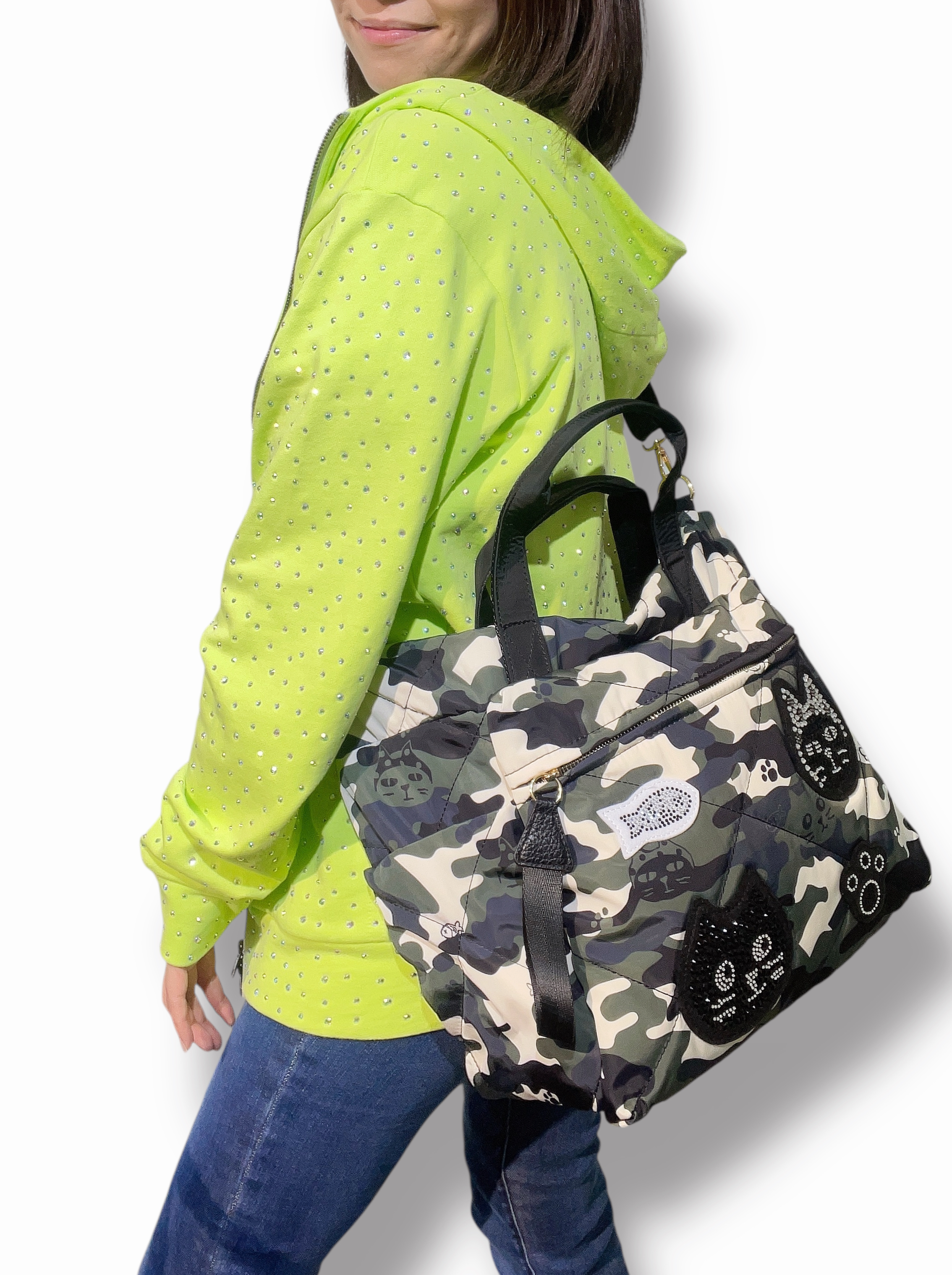 * Me Yo Patterned Nylon Tote L Bag