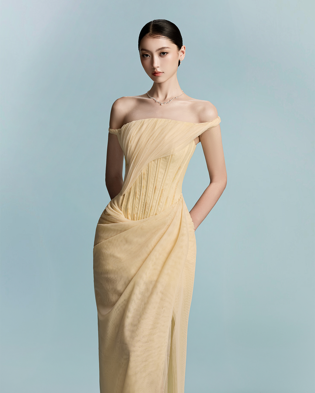 Élan Draped Corset Gown