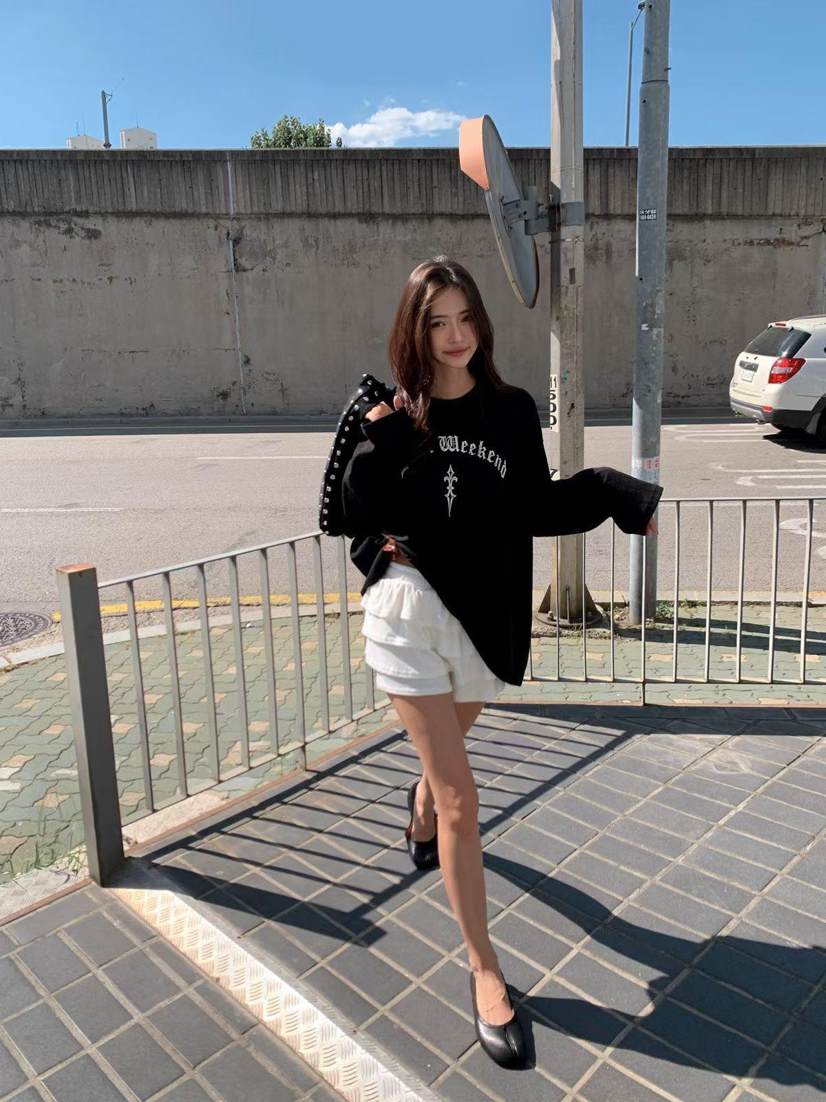 G03 洗水棉print 長Tee