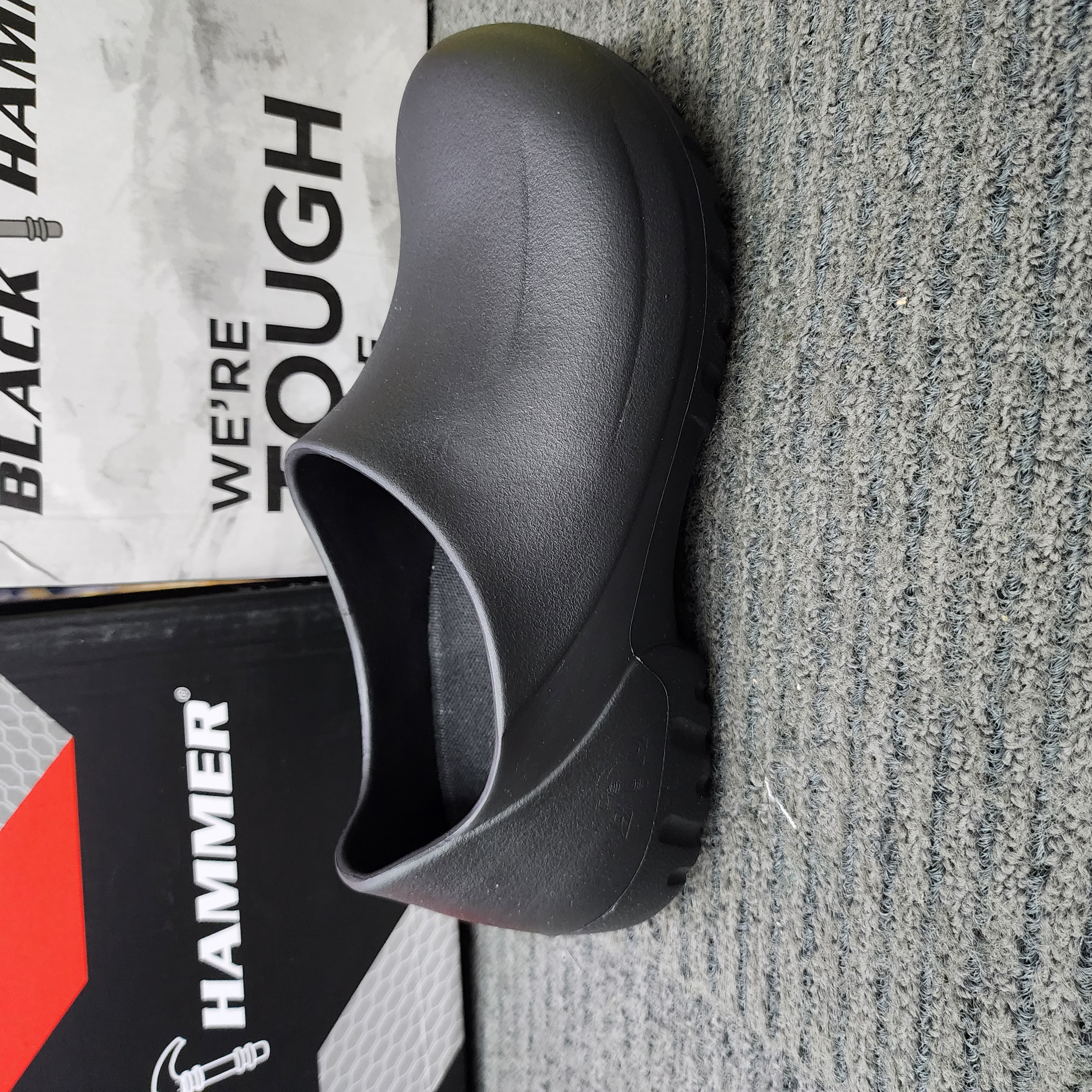 Black Hammer Black Safety Clogs BHC S077 OR S077T BESI  For Kitchen Lab 077 Kitchen Dapur Waterpoof Laboratorium Flat Shoes Kasut Keselamatan