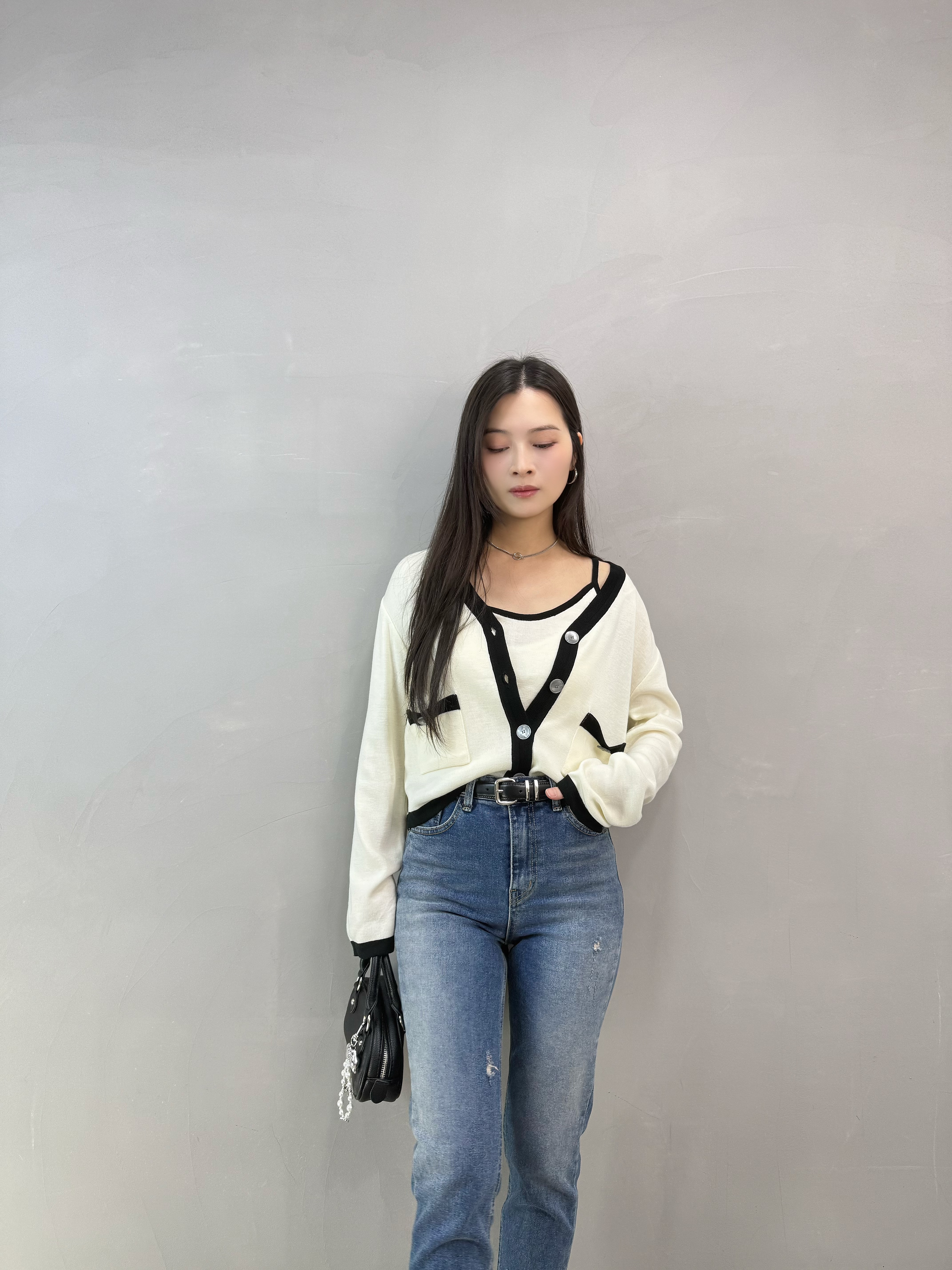 I07 小香風吊帶+外套set