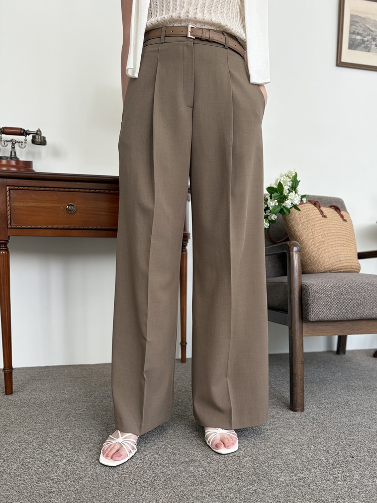 [輕薄!] Summer Timeless Rayon Pants (Brown)