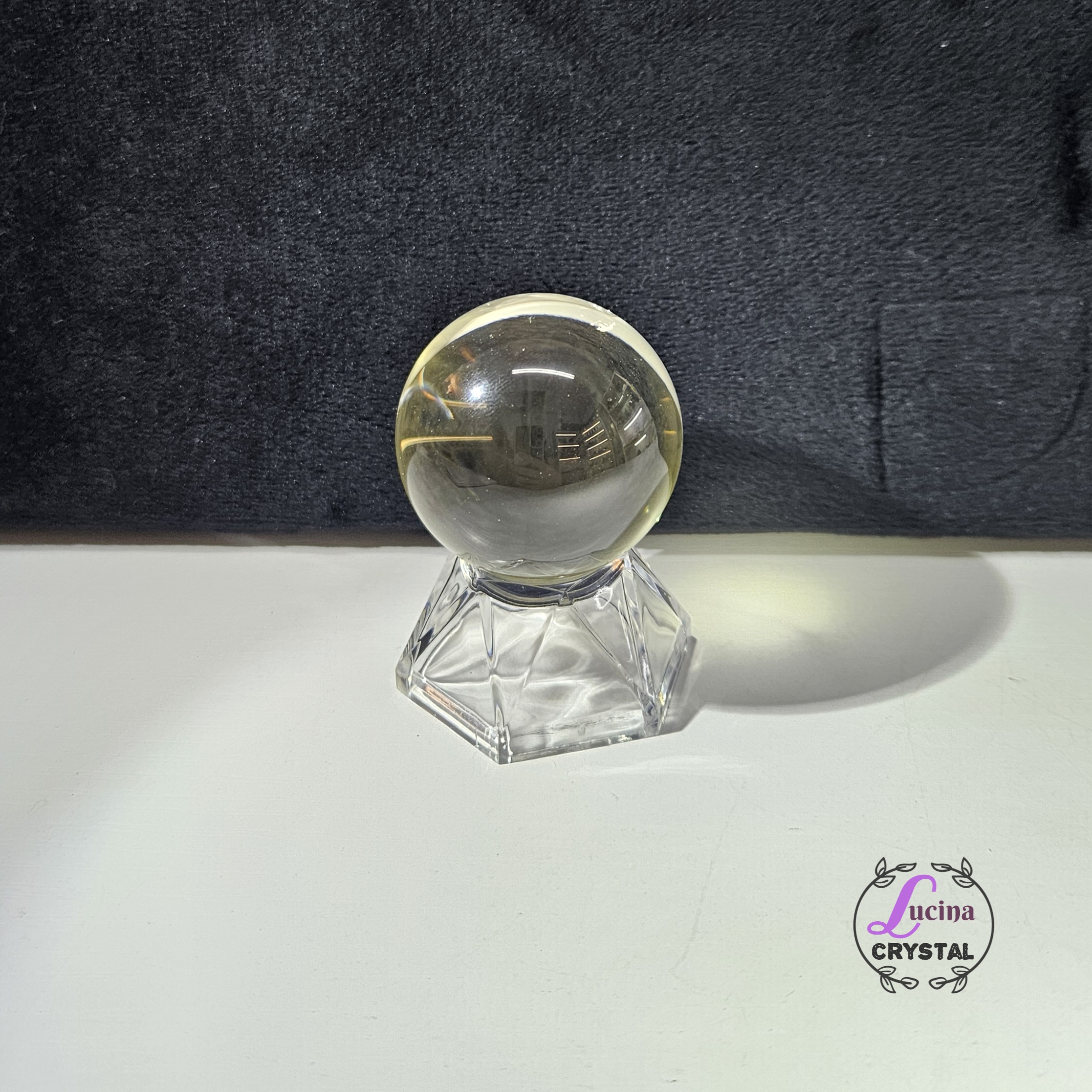 (Co#J331) 藍針黃水晶球/Blue Needle Citrine Sphere 
