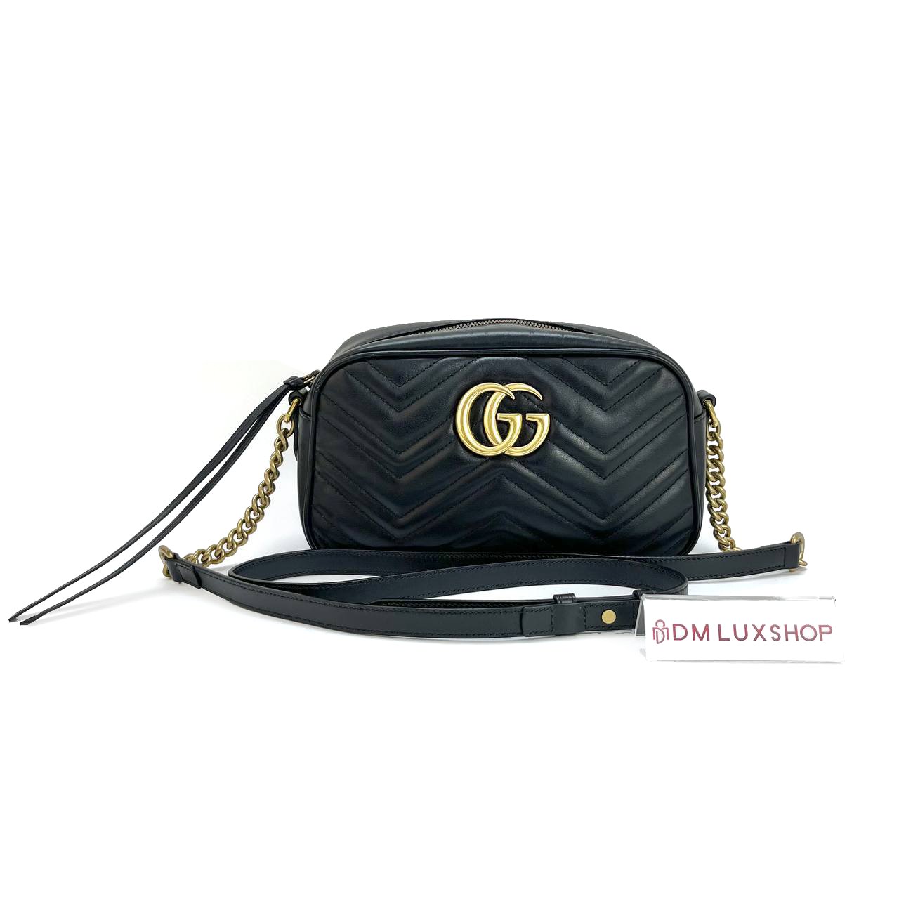Gucci Marmont Camera Bag Black Small GHW
