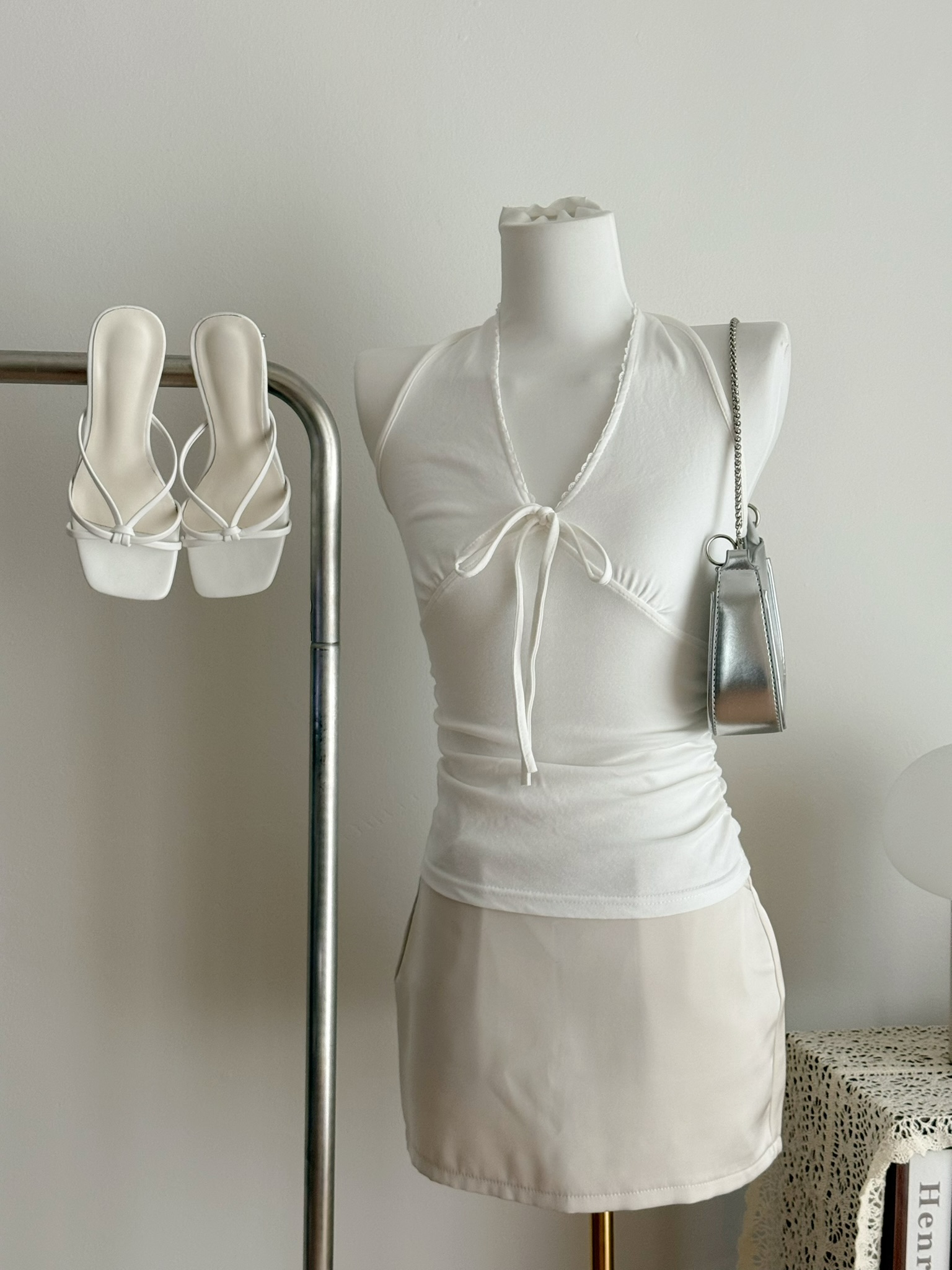 Gracie Halter Top | White