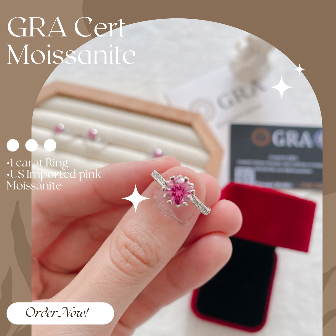 Pink Moissanite Ring Collection - Shop Now