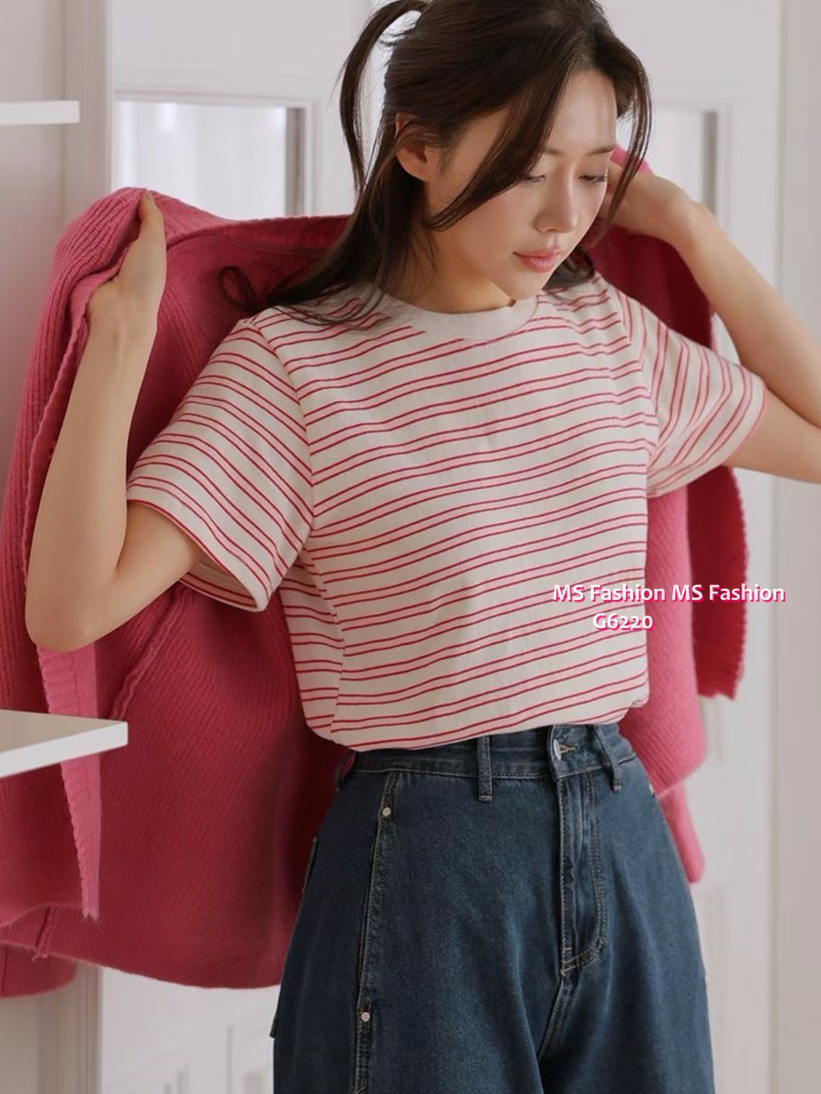 G6220 韓國🇰🇷拼色橫間top