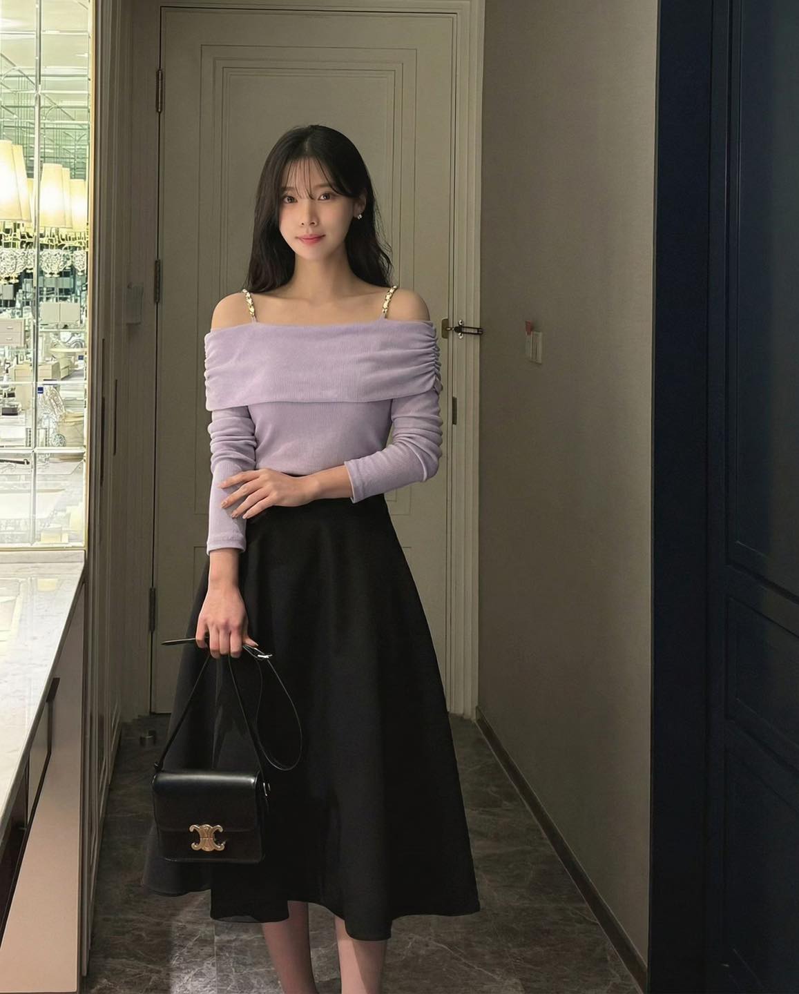 超美鎖鏈肩帶露膊Top 