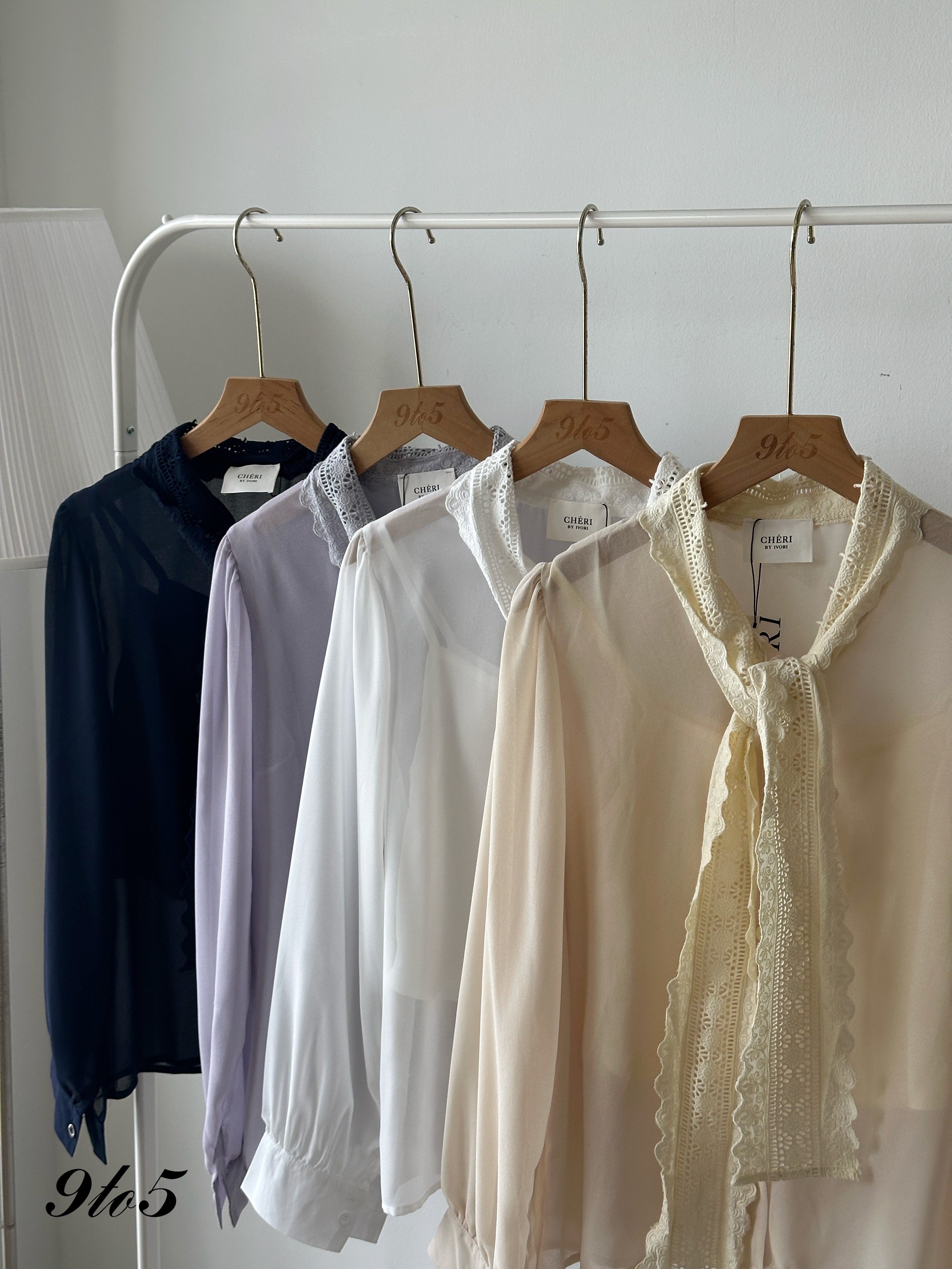 T4232 Lace Collar Shirt - 4 Colors 