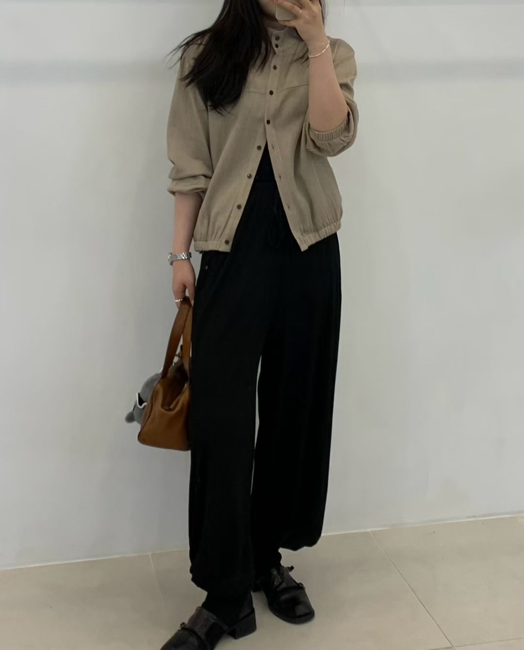 FP14_04 坑條彈性休閒褲 (3色)