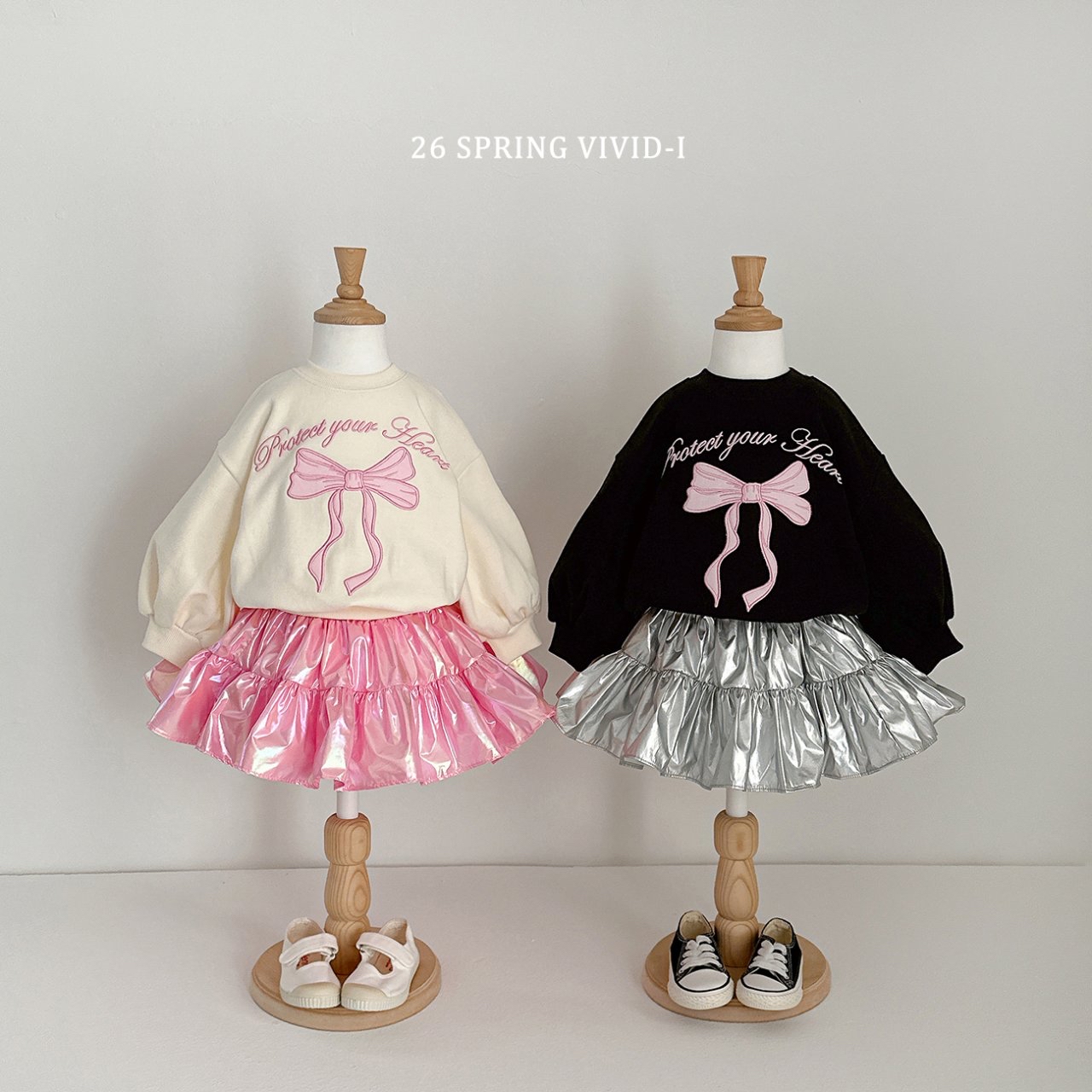 🌸預訂 韓國直送🌸🇰🇷VIVIDI三色雷射閃亮荷葉邊層疊短裙