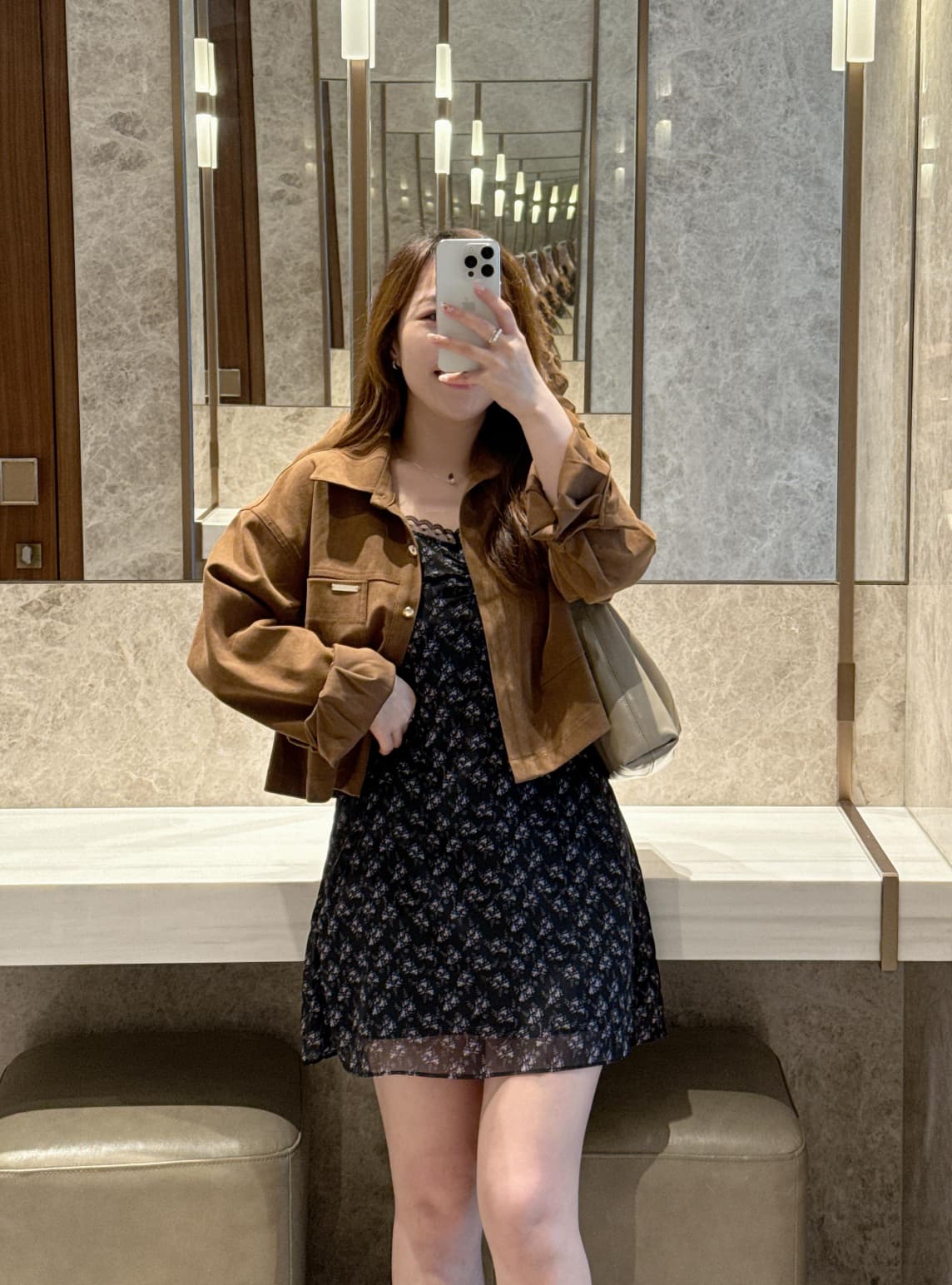 【氣質款式】喱士邊碎花吊帶連身裙