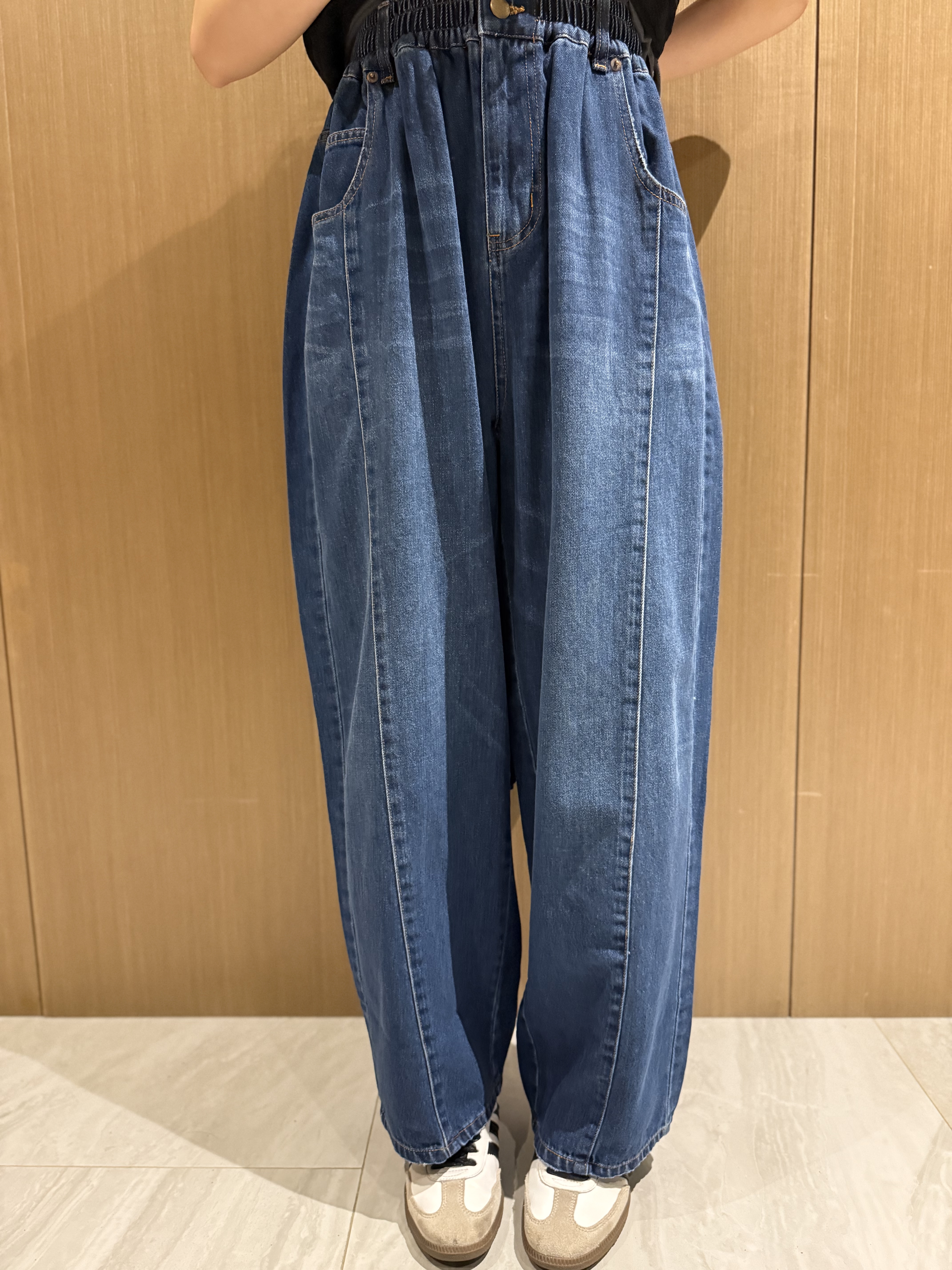 洗水軟布明線牛仔褲