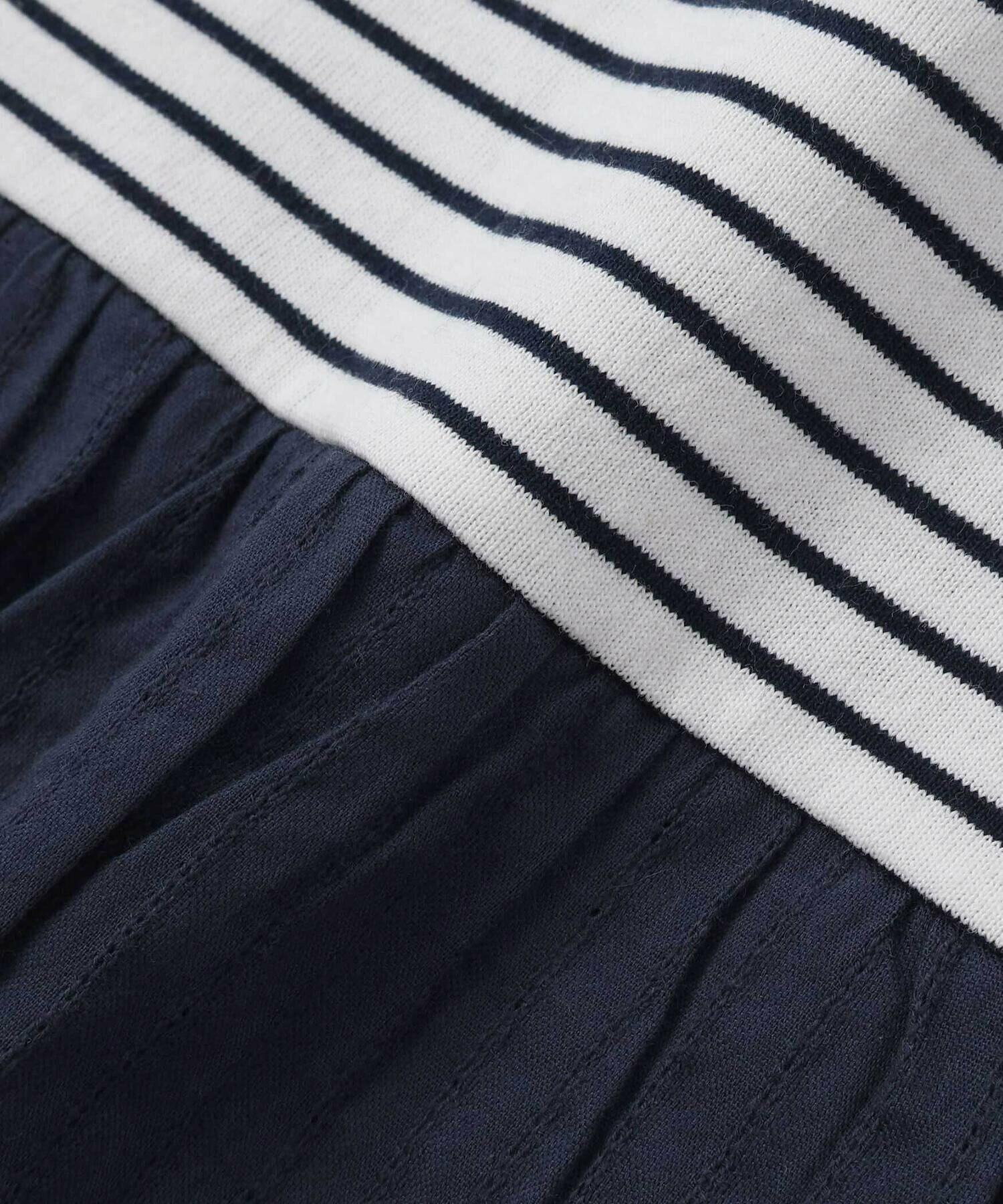 🇯🇵預訂 日本直送🇯🇵Slap Slip Baby兩色海洋風刺繡荷葉邊吊帶短袖包屁裙