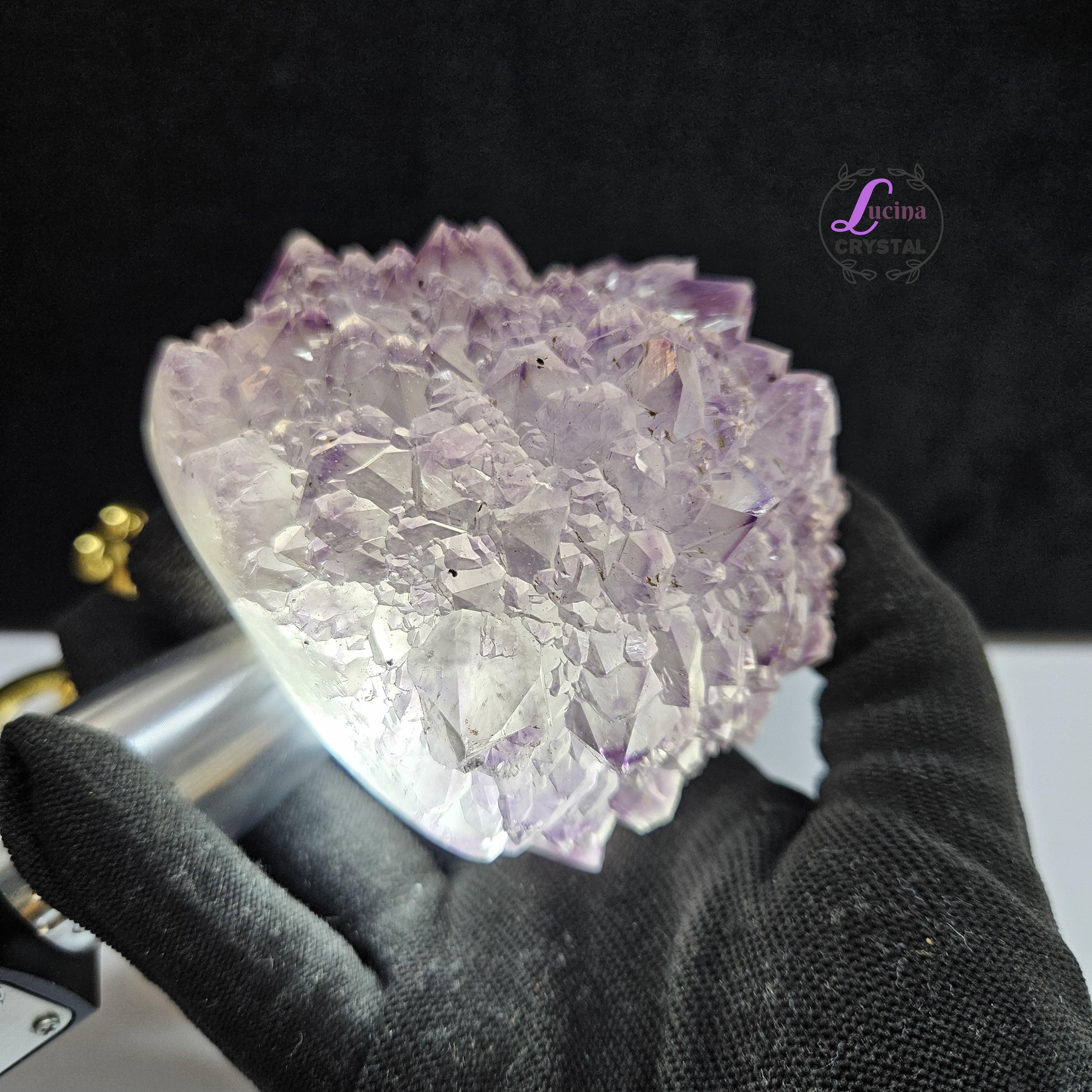 (Co#LC8554) 骨幹紫水晶花/Elestial Amethyst Flower 