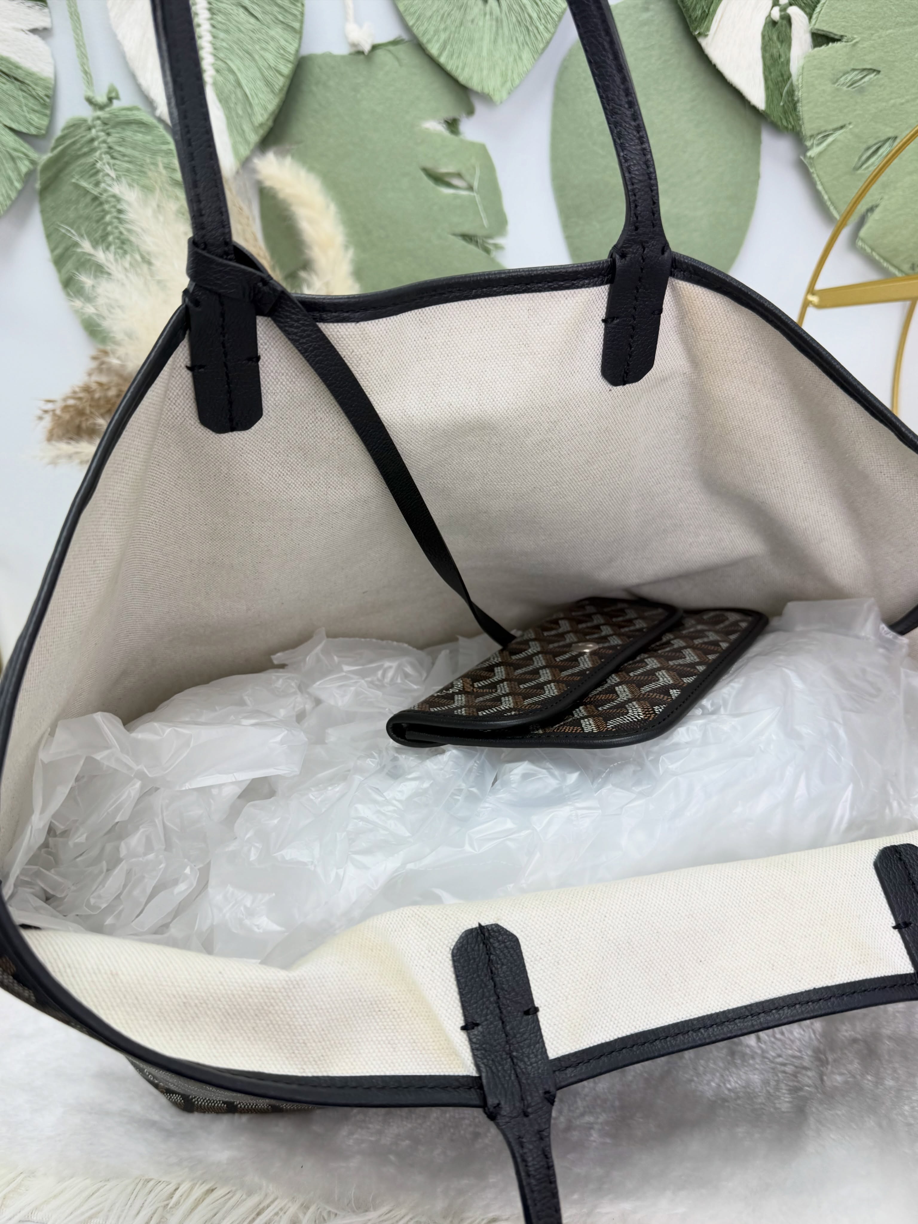 Goyard 👜 PRE OWNED 🛍️黑色老花 black saint Louis pm size 有子袋有單🤎