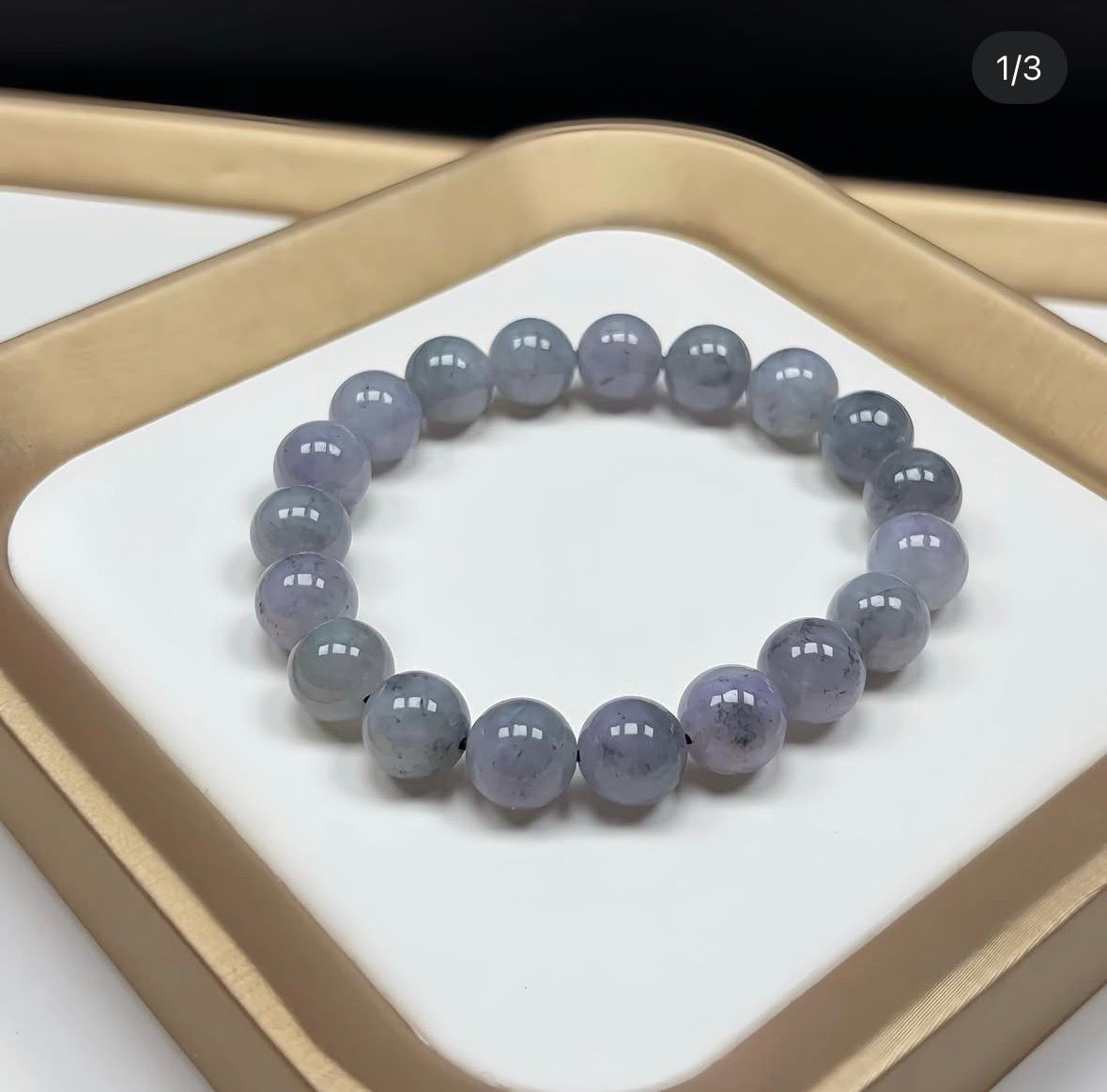 10mm 冰紫烏雞翡翠手串