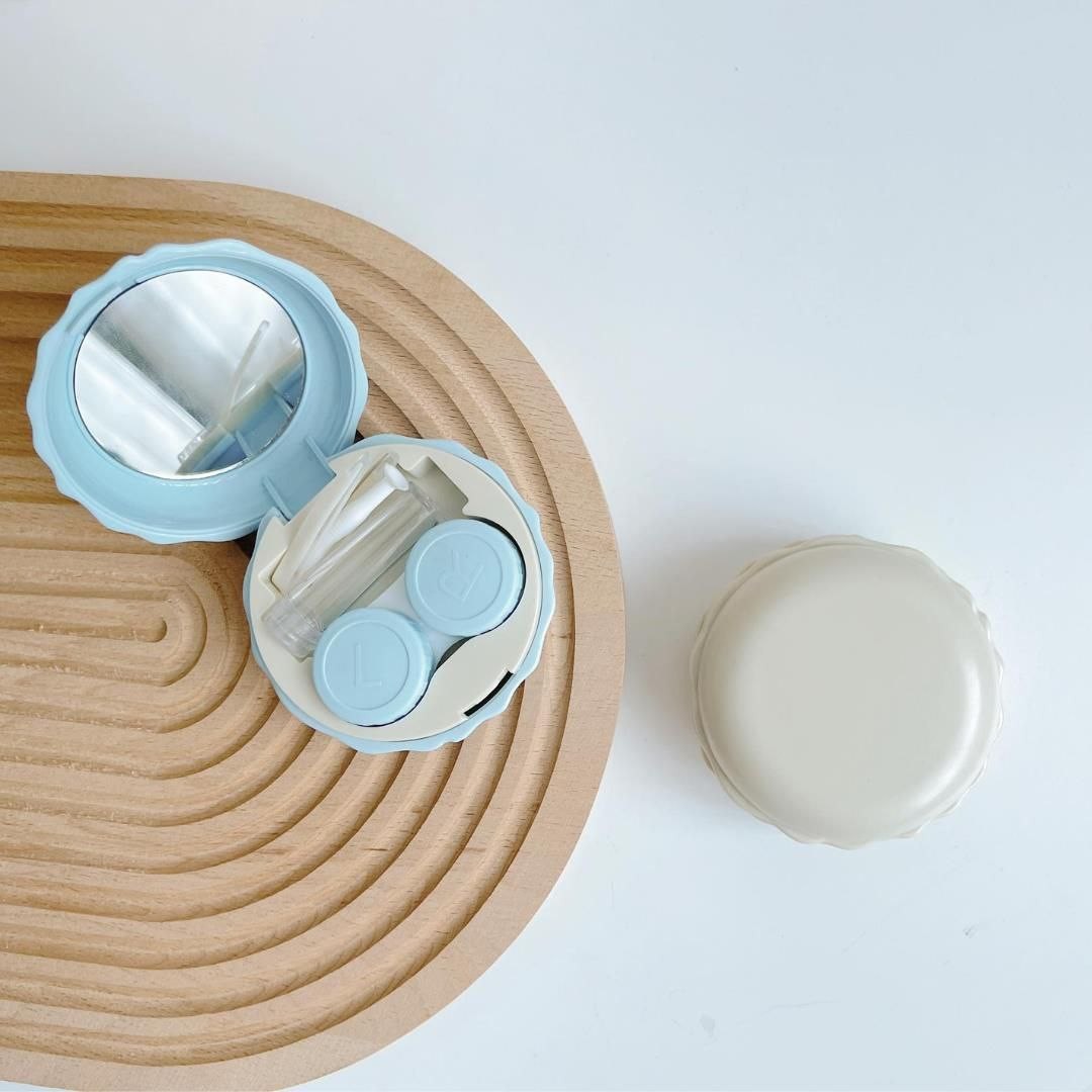 纯色马卡龙镜子隐形眼镜收纳盒 Macaron Mirror Case Set