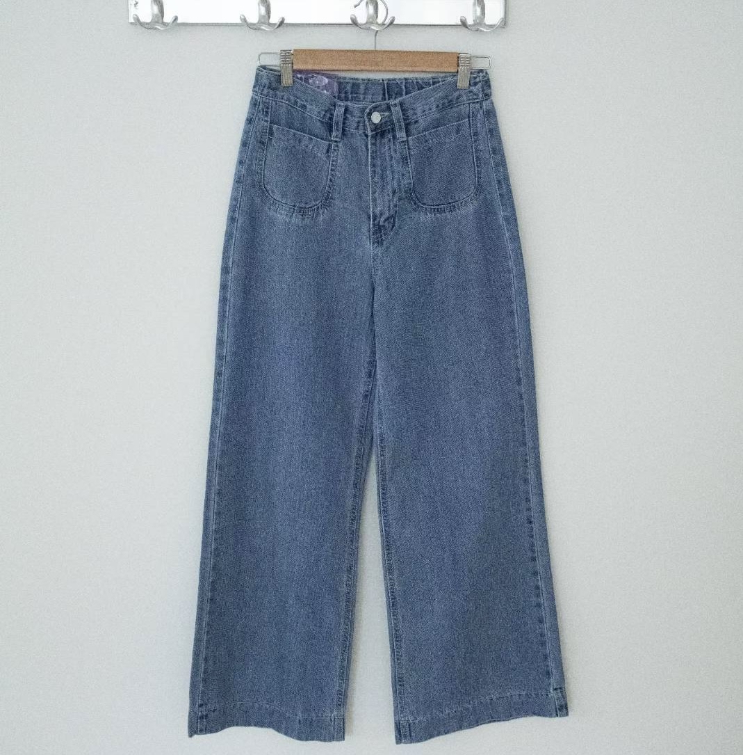 高質雙袋牛仔闊褲