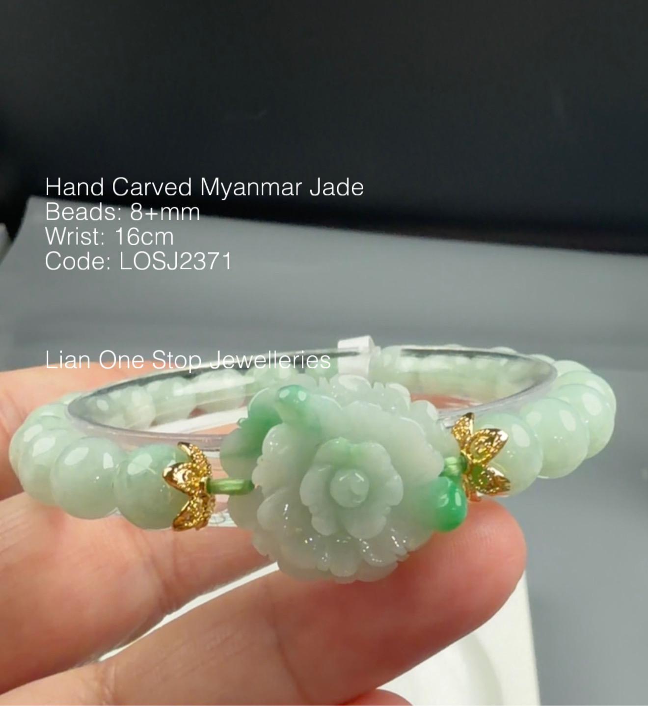 Code: LOSJ2371 Hand Carved Myanmar Jade  