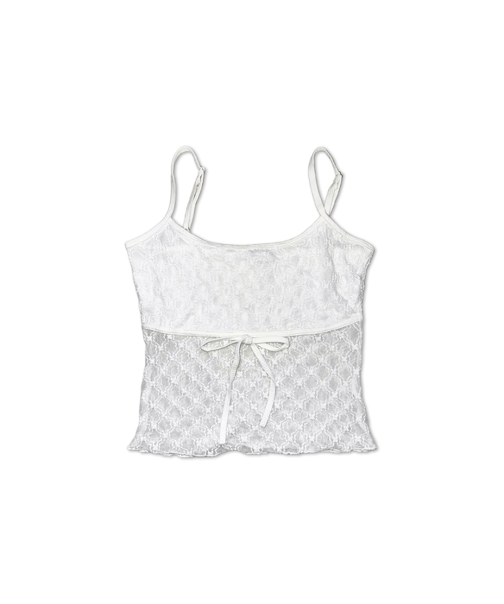 Sheer Ribbon Lace Cami