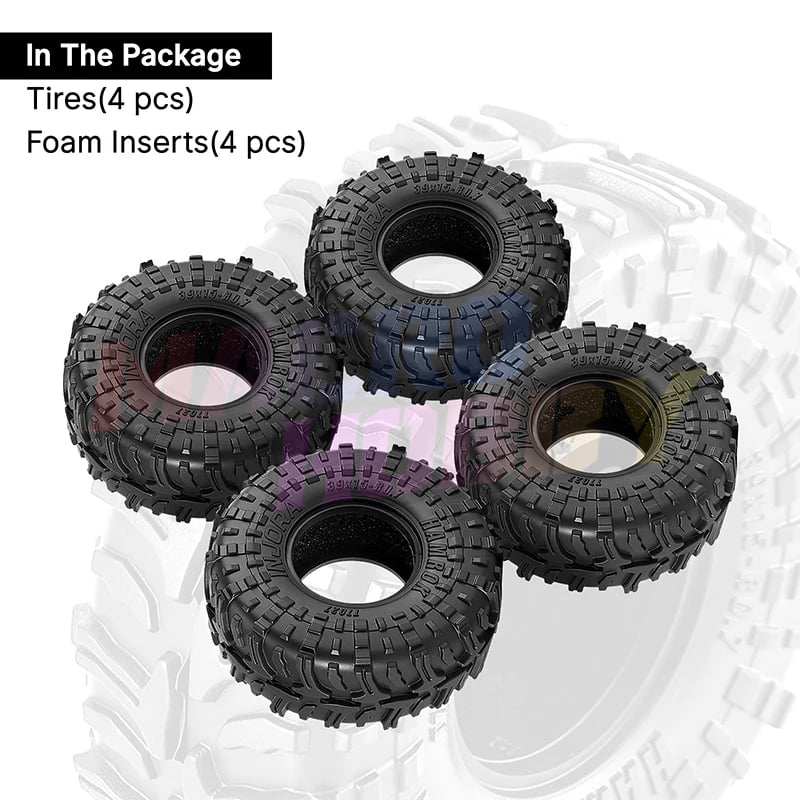 INJORA 0.7" 39*15mm HAMROK Tires for 1/30 SCX30 (T7027) #530373