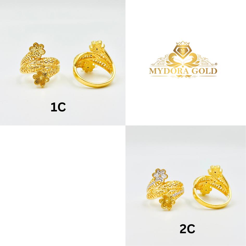 MYDORA Cincin Duo Blossom Jawa Spiral (5G) | EMAS 916/22K