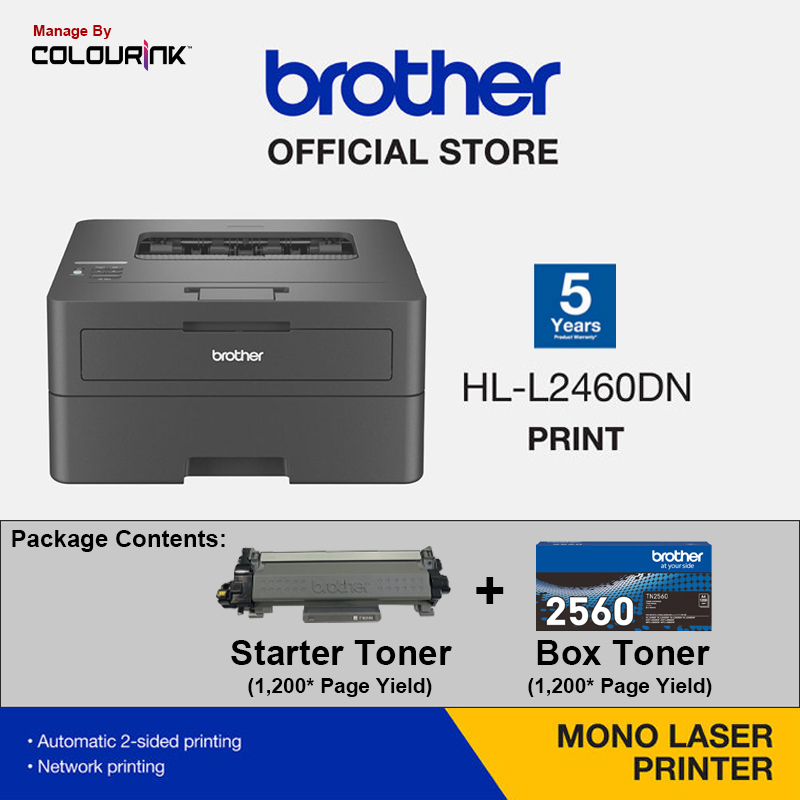 Brother HL-L2460DN  A4 Single Print Mono Laser Printer Auto Duplex Network L2370DN L2460DN
