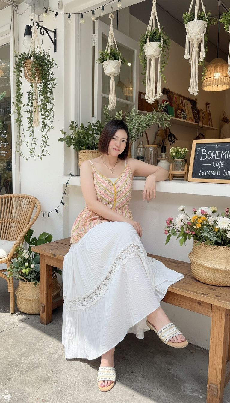 2183 White 3-Layer Broderie Anglaise Skirt Full Rubberband 37"