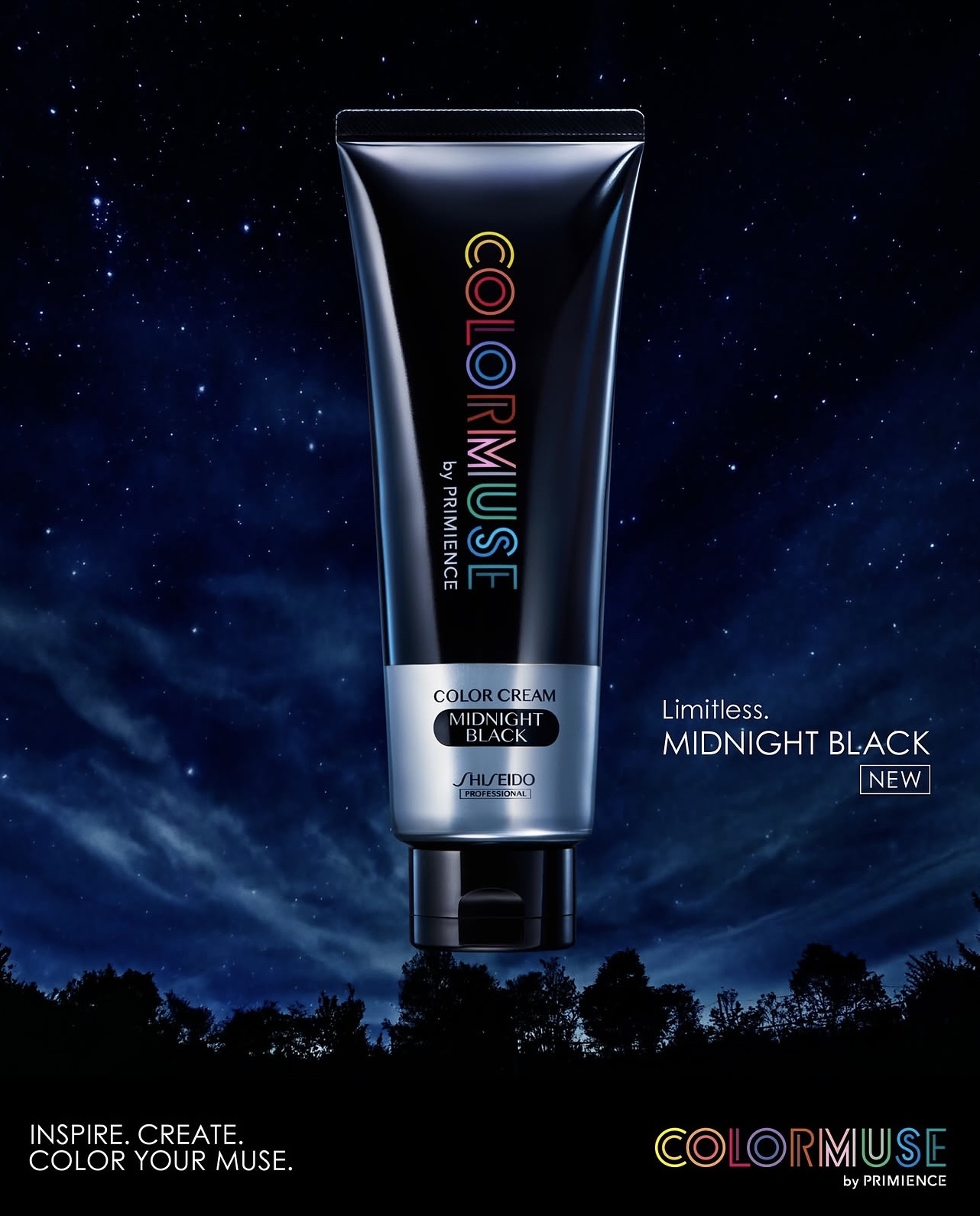 SHISEIDO PRIMIENCE COLORMUSE Color Cream MIDNIGHT BLACK 資生堂高濃度鮮艷夜神黑染髮劑 240g 