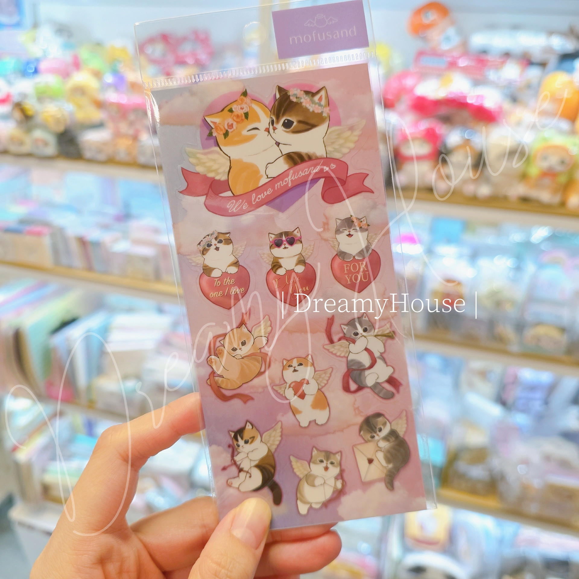 日本 Mofusand貓咪 鯊魚貓 mofumofu store 透明貼紙