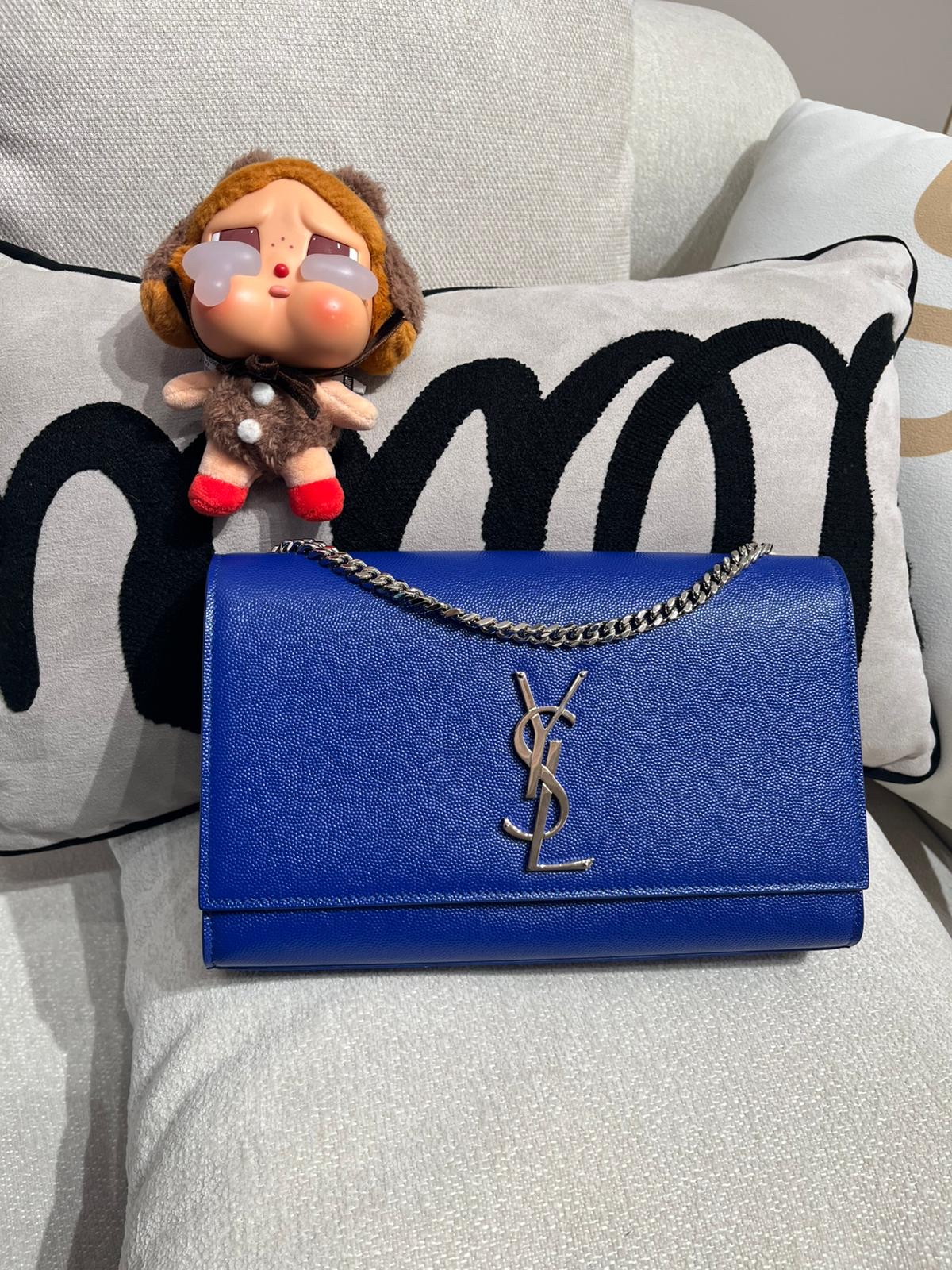 YSL Kate Medium In Grain De POUDRE Embossed Leather 100%Authentic,98%new✅Dust bag