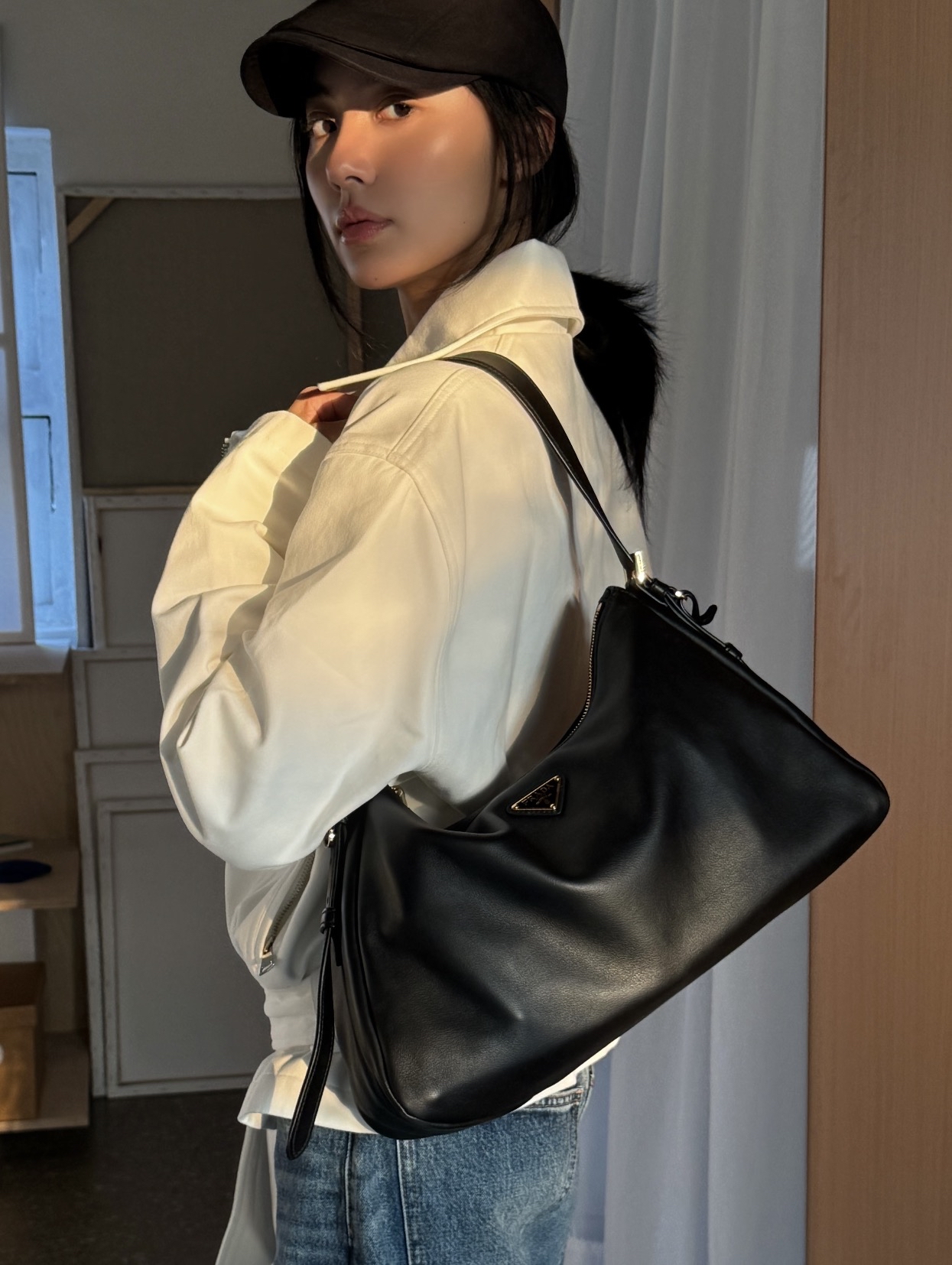 訂貨 ✈️ Prada 新款 Aimee Medium 全皮手袋 Size 18x31x10cm