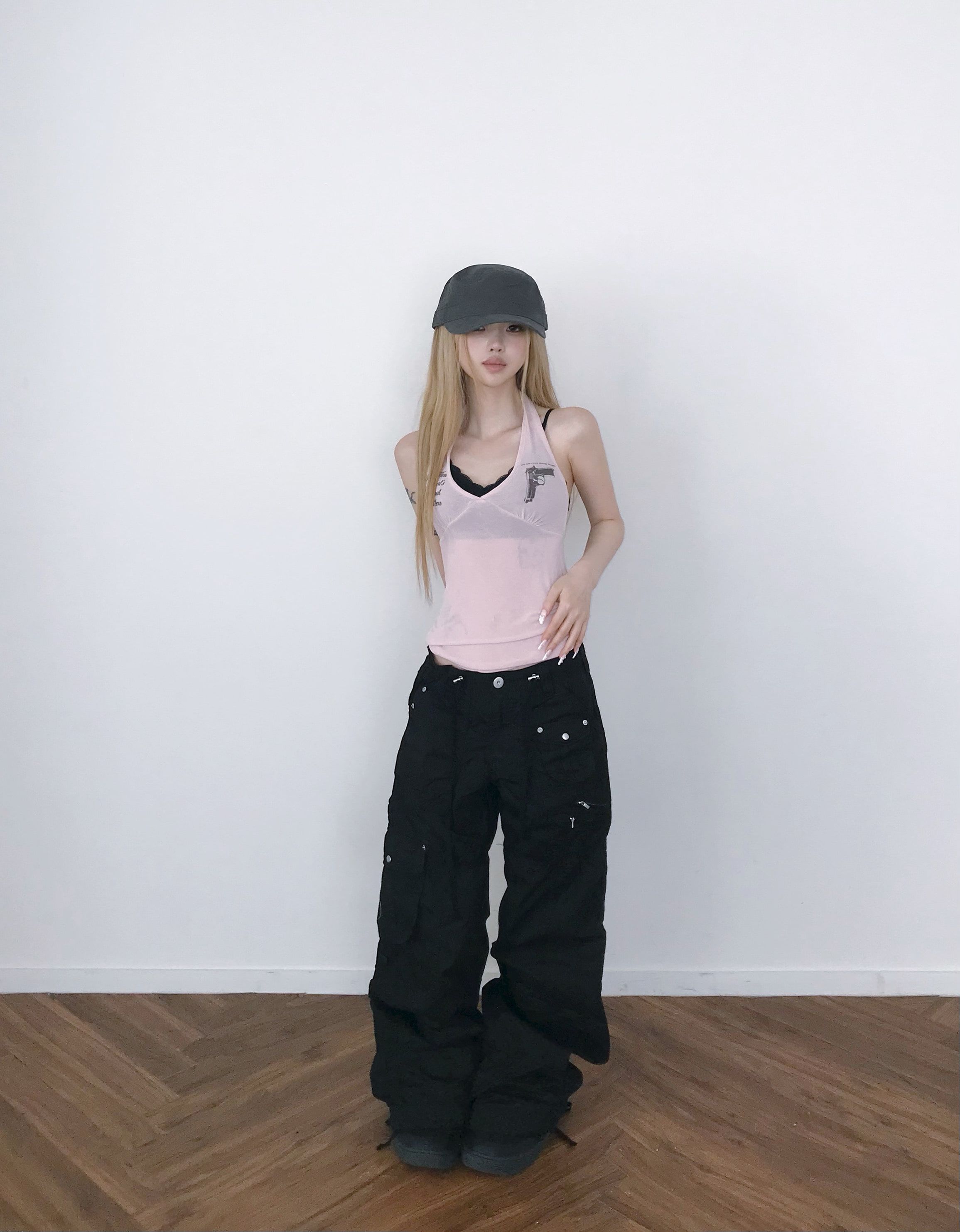 Retro Low-Rise Loose Cargo Pants
