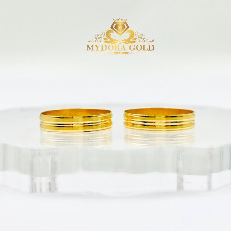 MYDORA Cincin Belah Rotan Double Line l EMAS 916/22K