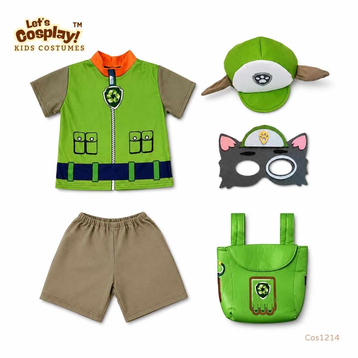 汪汪隊立大功灰灰服裝 Paw Patrol Rocky Costume｜兒童故事角色扮演｜Lets Cosplay 香港現貨
