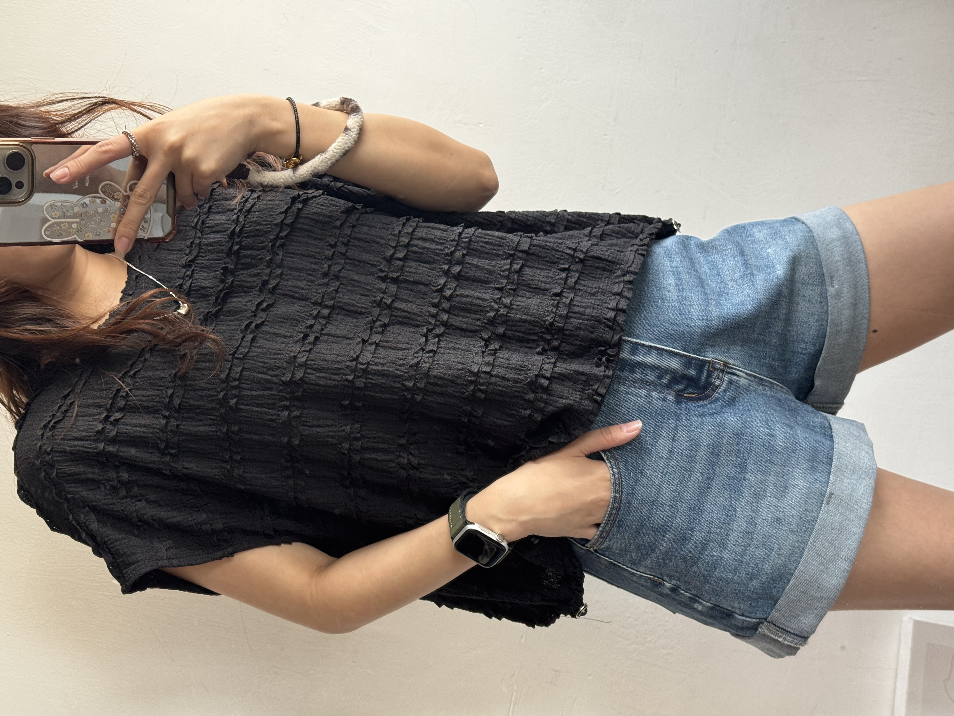 皺皺束腳blouse  