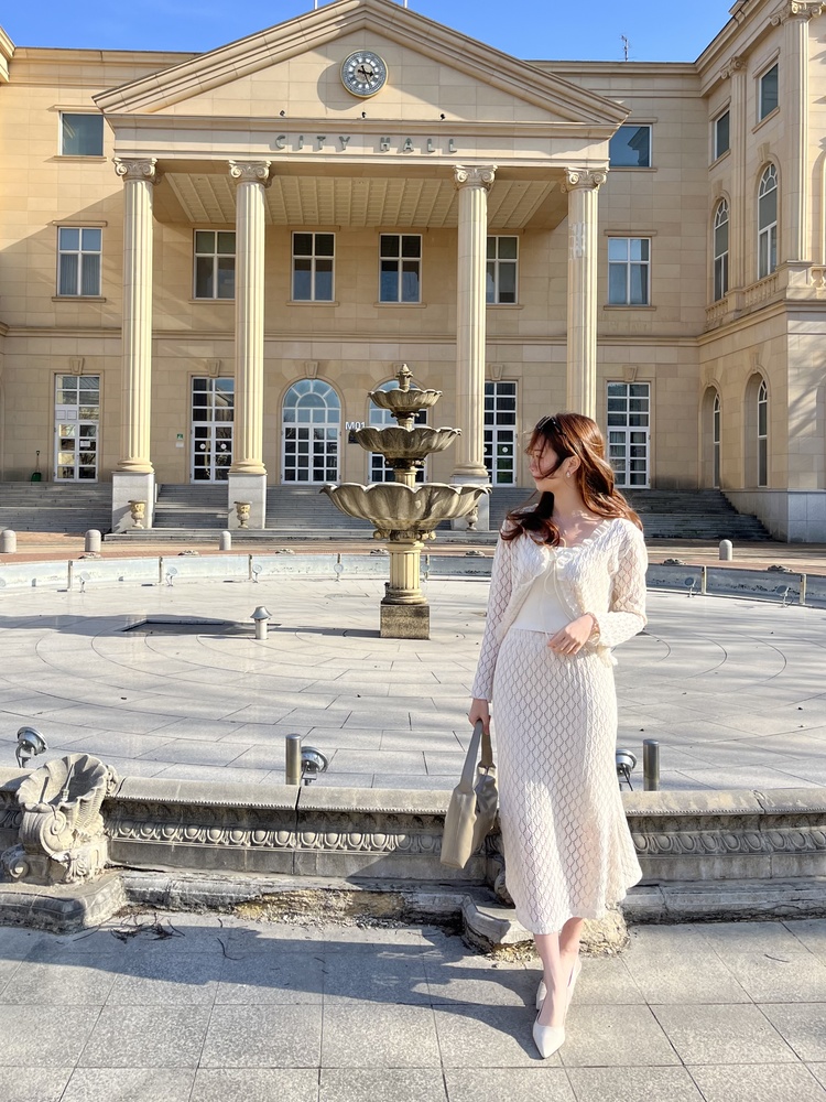 The Lacie Cardigan Set (Ivory)