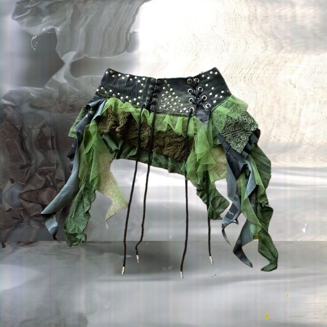 Classic Green Handmade Skirt