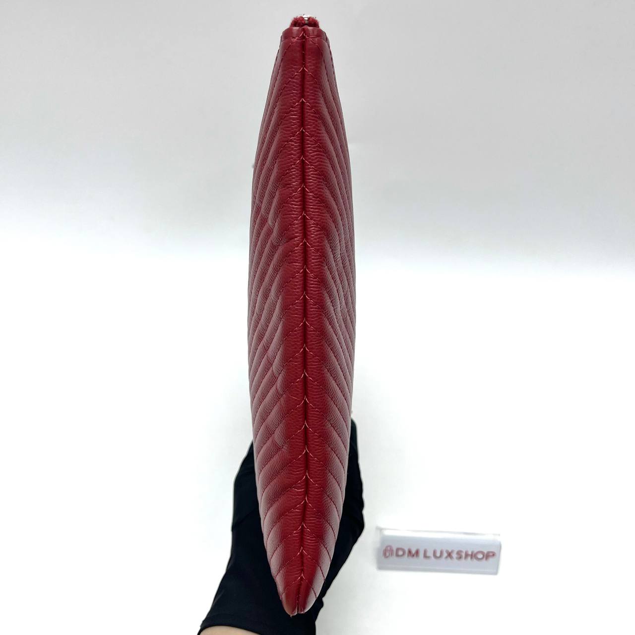 Chanel Red Caviar Chevron O Case (Serial 22, Y: 2016)