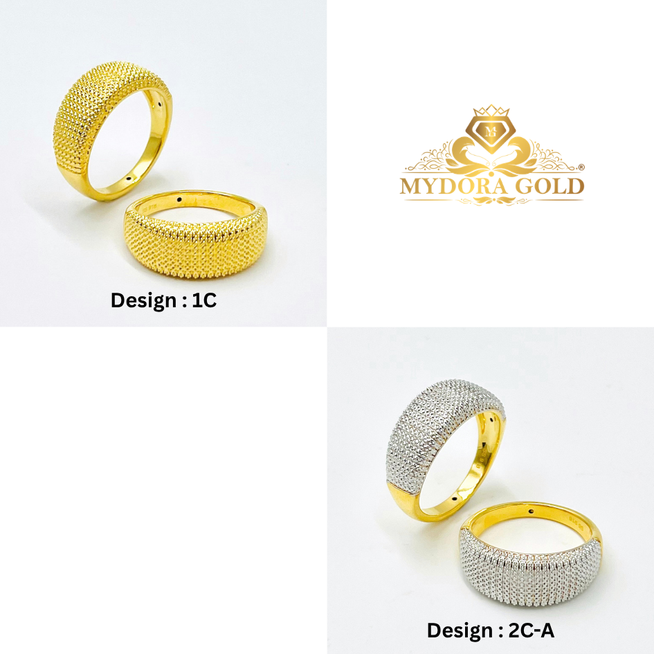 MYDORA Cincin Mini Siciliaa Diamond Cut (5G) l EMAS 916/22K