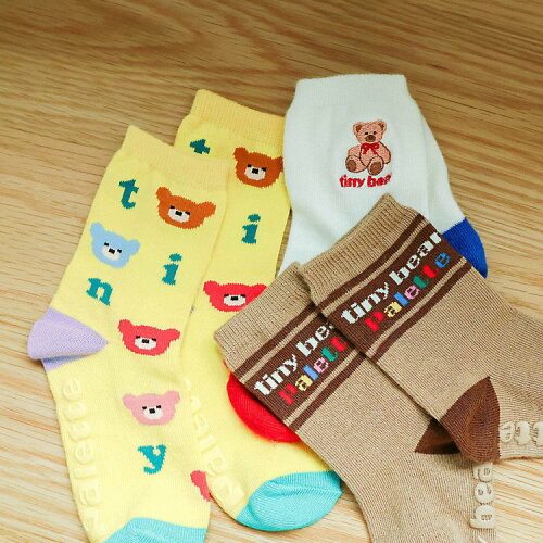 🆕【⭐訂購⭐】 🇯🇵日本直送 🌀tiny_bear_Palette 小熊襪子禮盒套裝(1套3對)🌀[ELGA-0112]