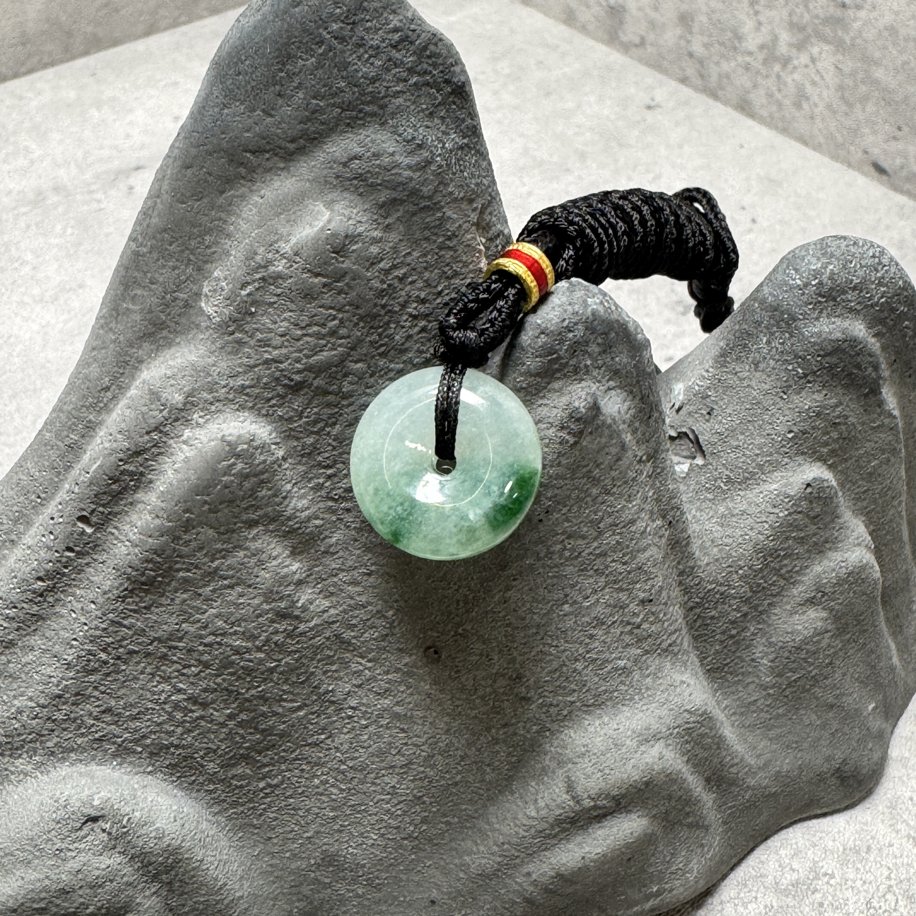 冰飄花翡翠小平安玉扣