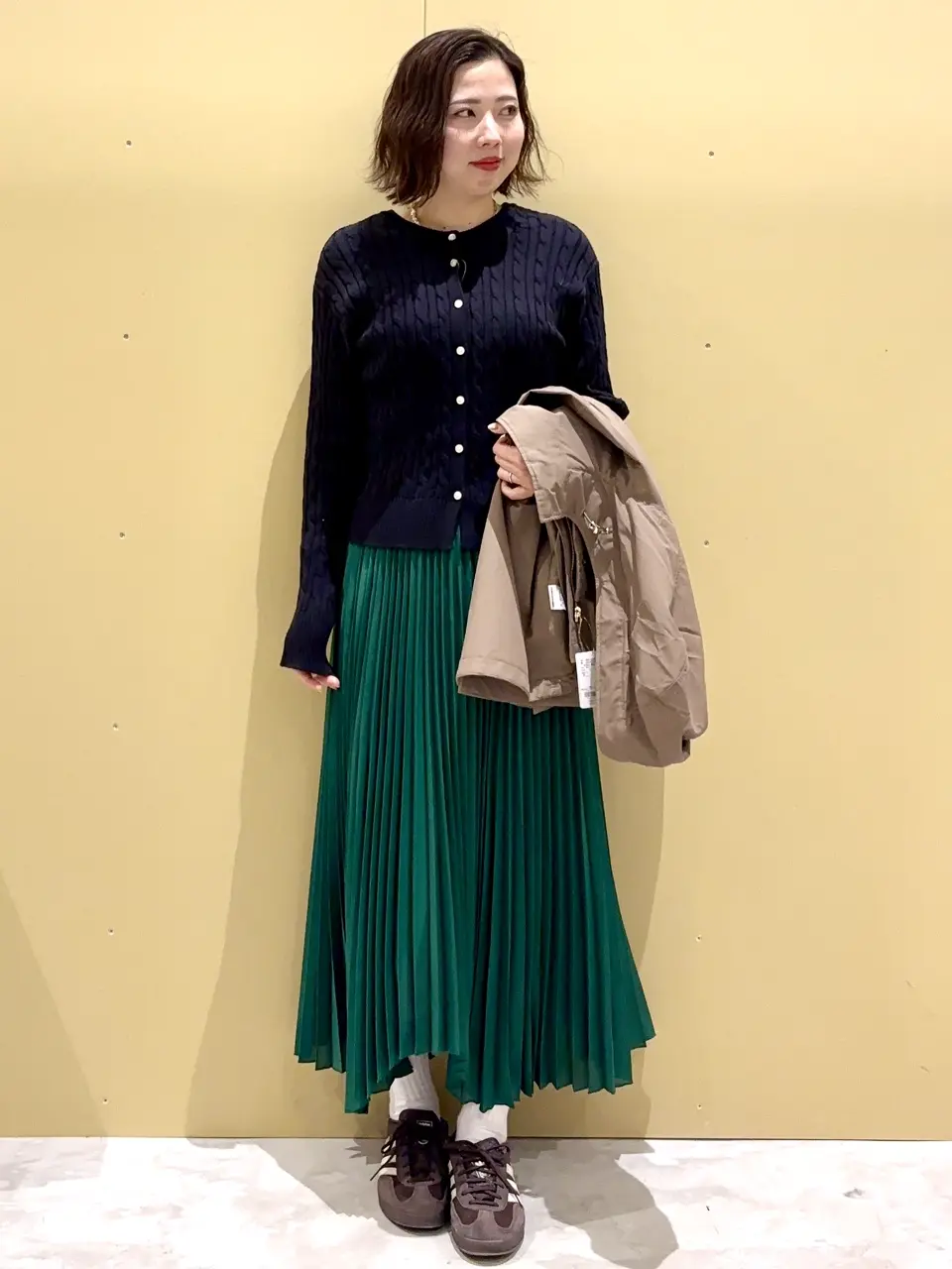 【✨️日本pre-order羅紋短版針織外套✨️】【共4色】海軍藍、綠色、紅色、藍色