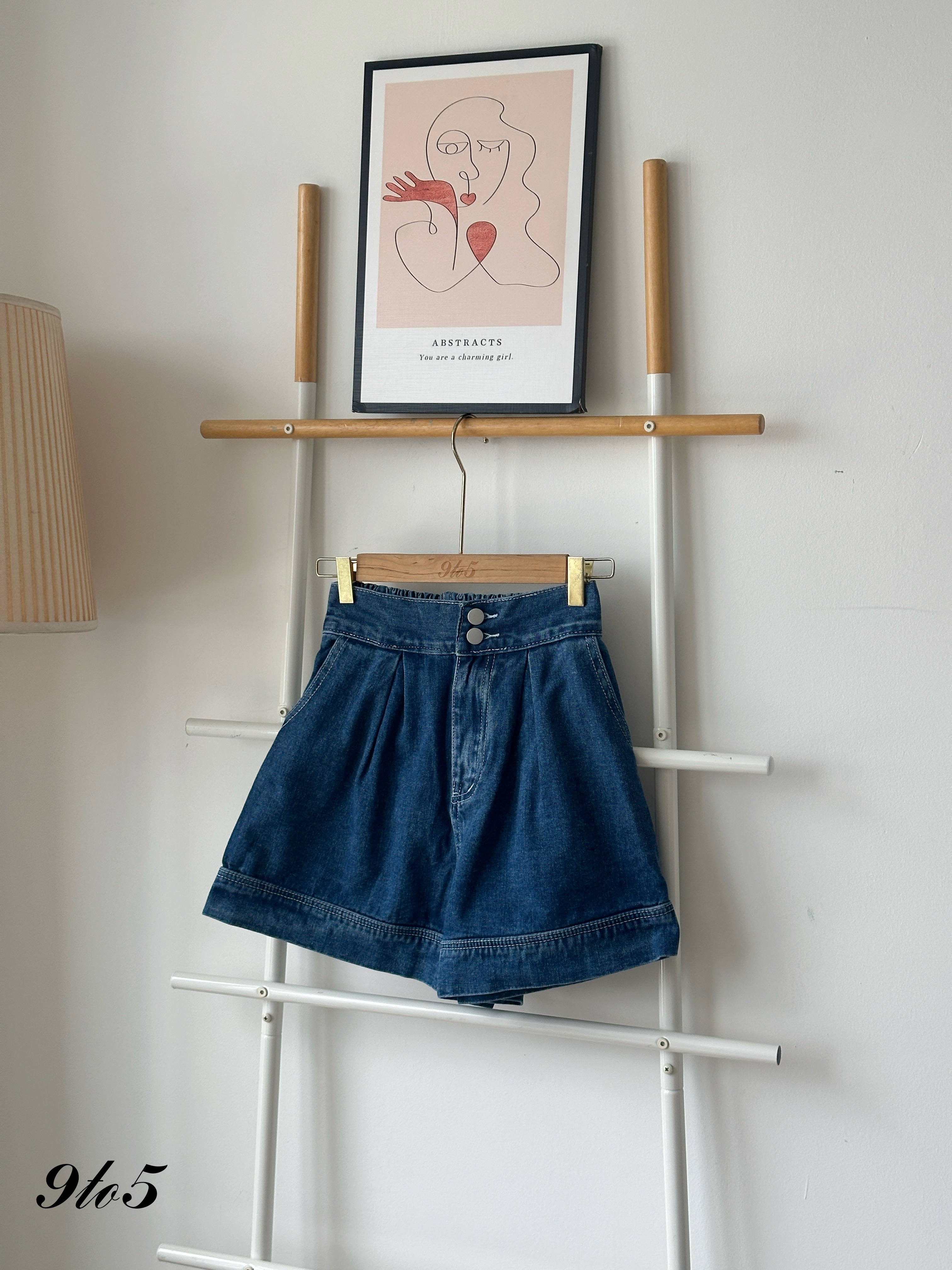 S1865 A Line Denim Short Pants