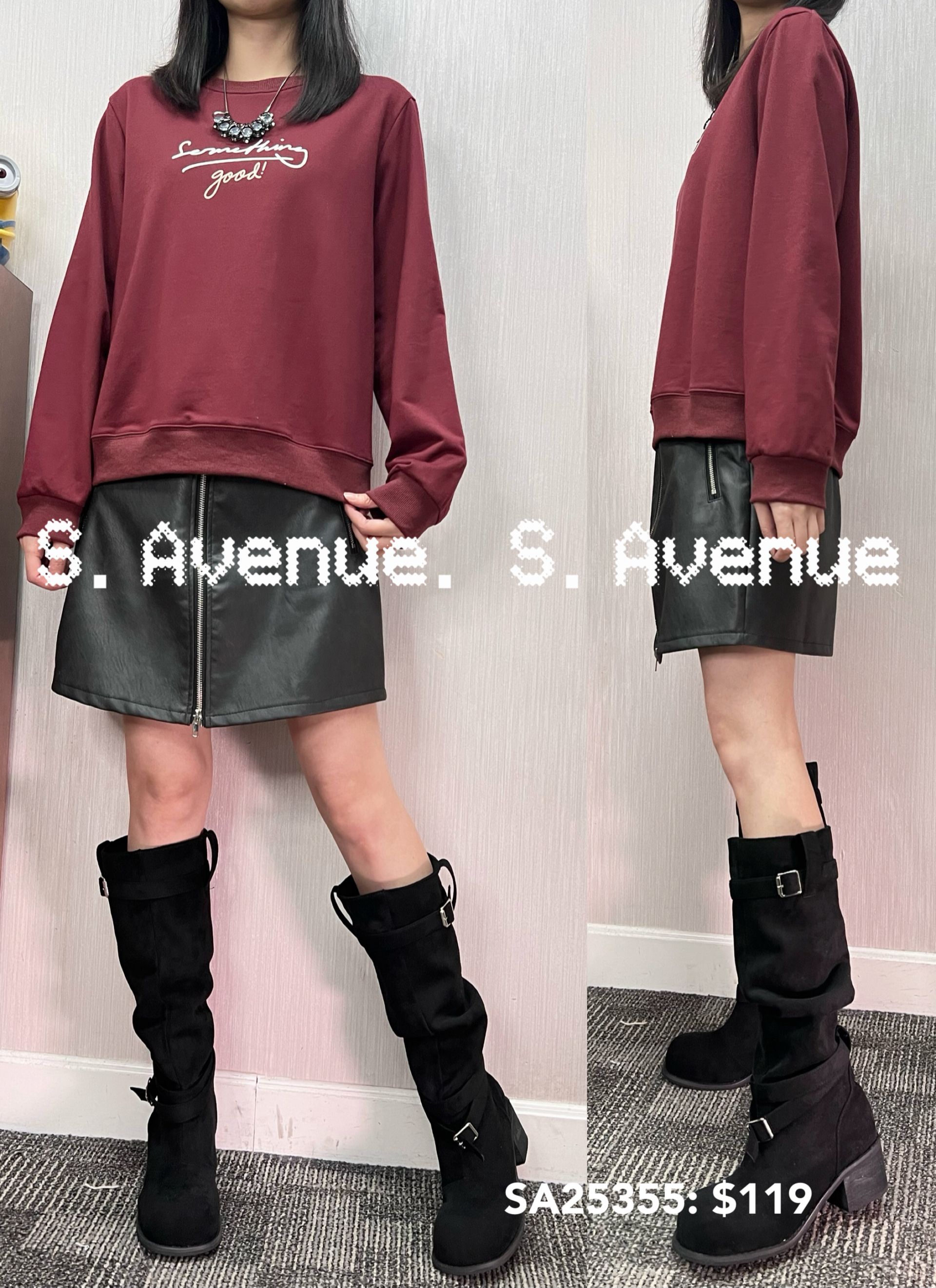 SA25355: 長袖英文字衞衣