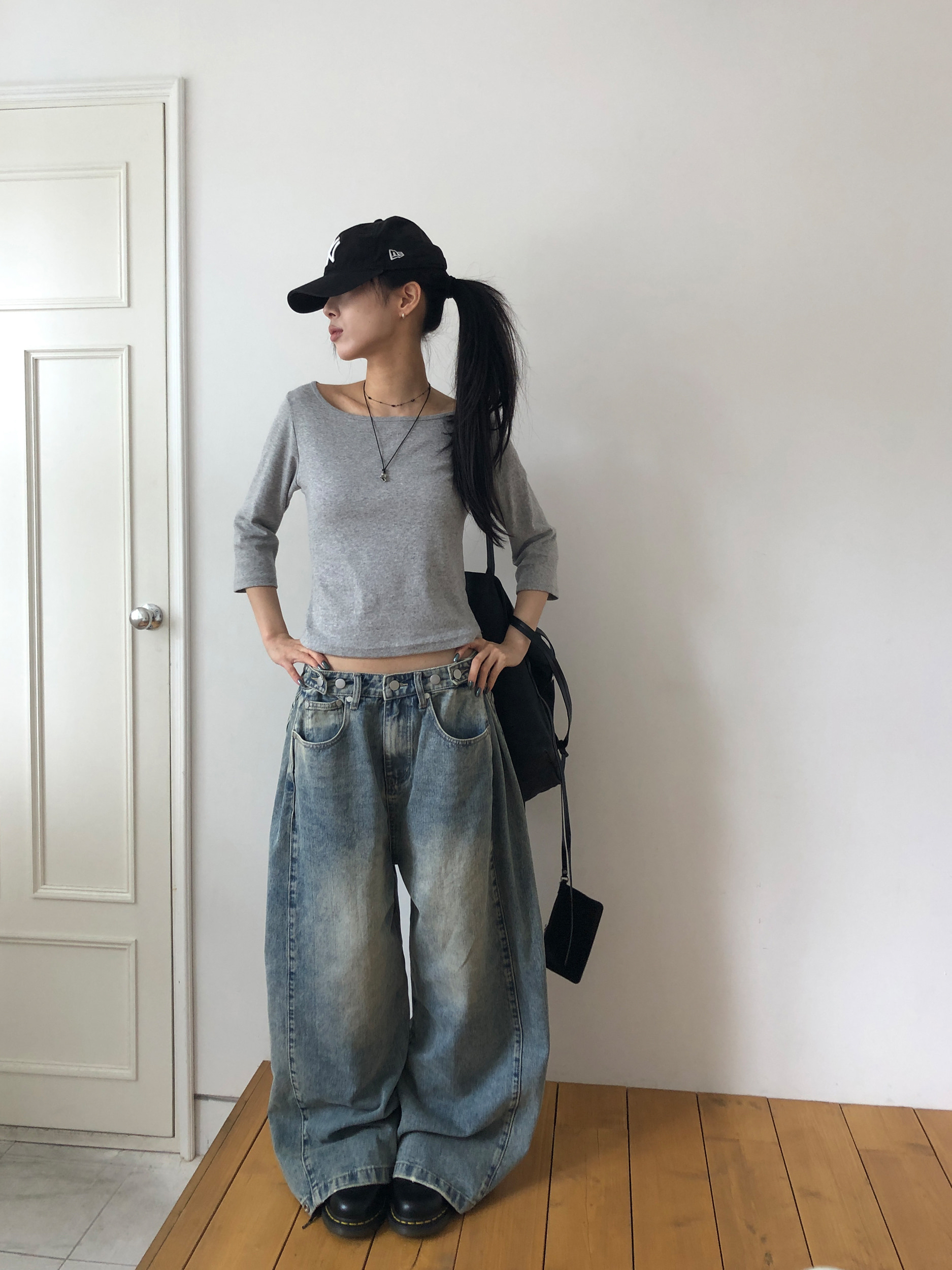 Boat Neck Mid Sleeve Top