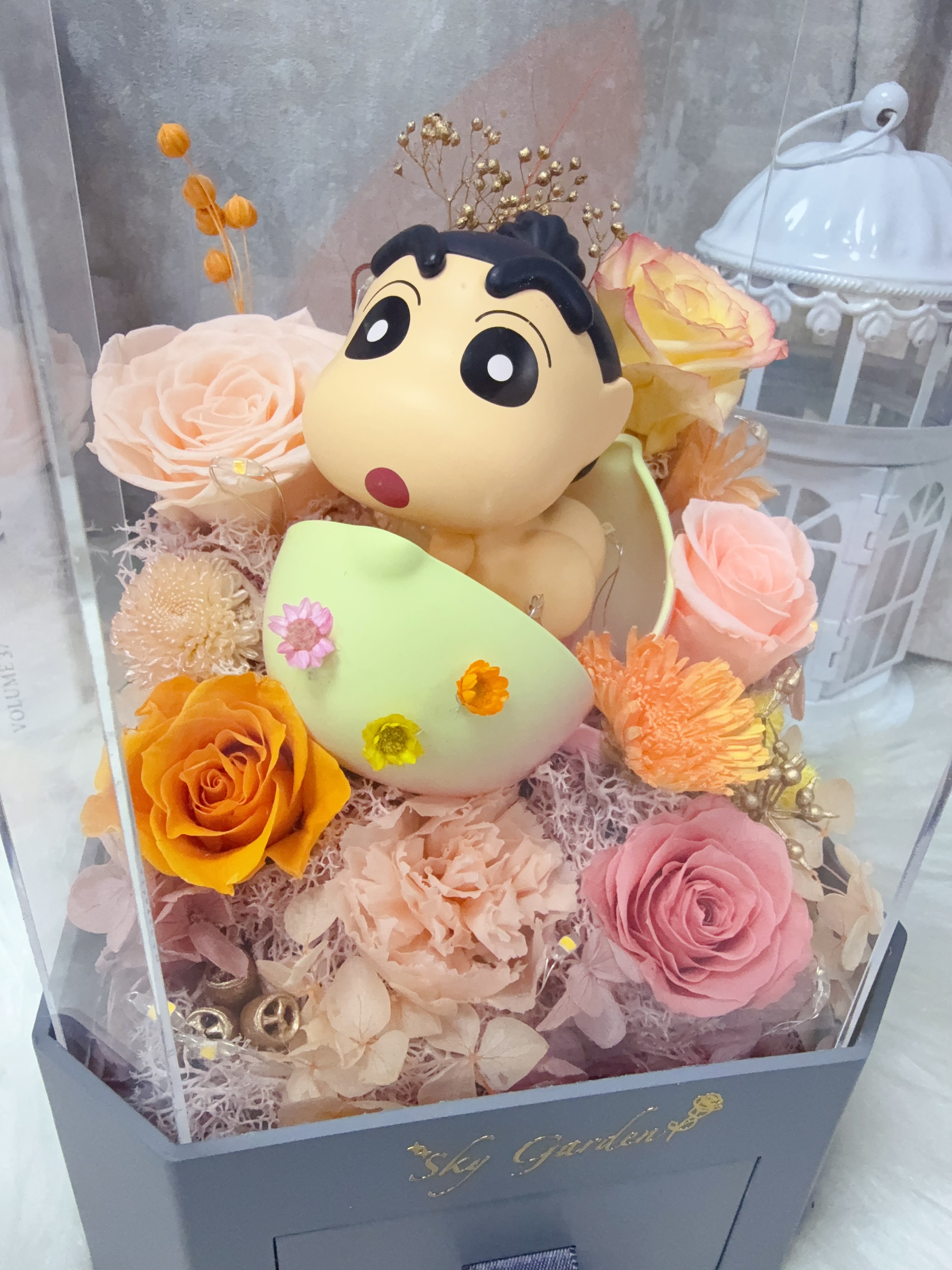 小新屁屁橙永生花花盒