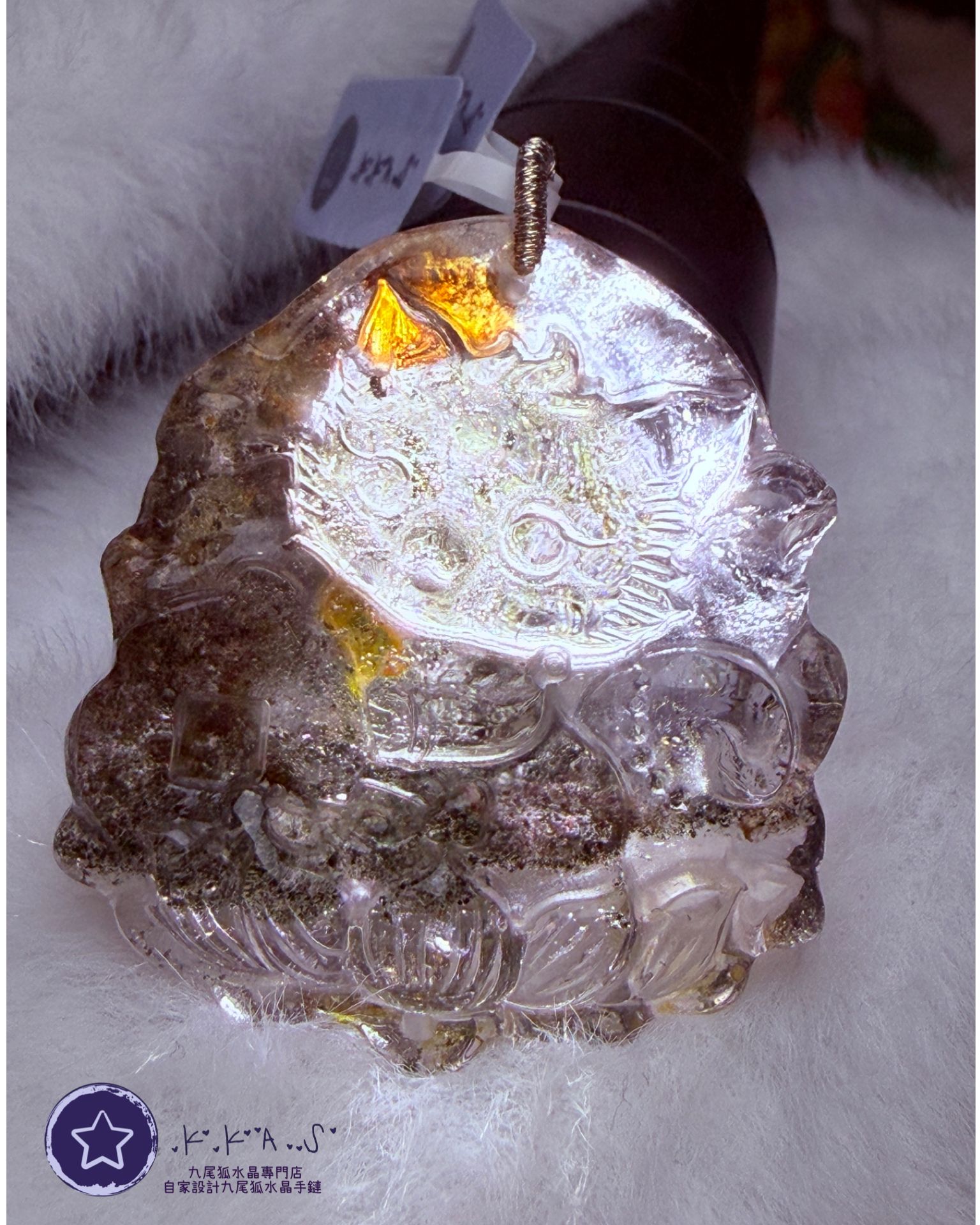 K00123 彩虹幽靈 錢幣狐 - 吊墜/手牌兩用款